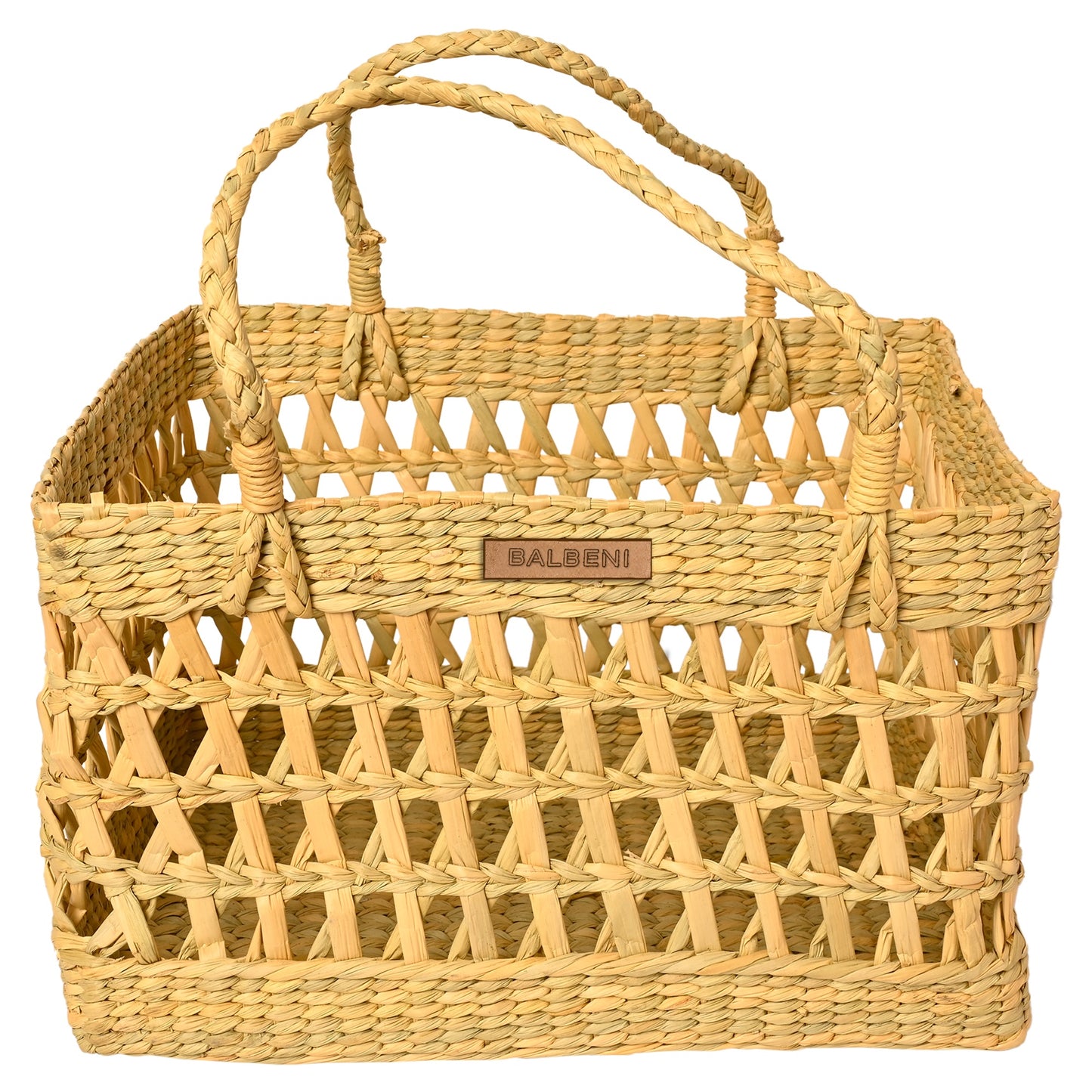 Seagrass Shelf Basket with Handle