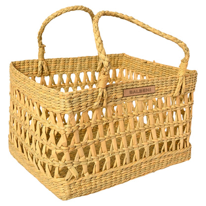 Seagrass Shelf Basket with Handle