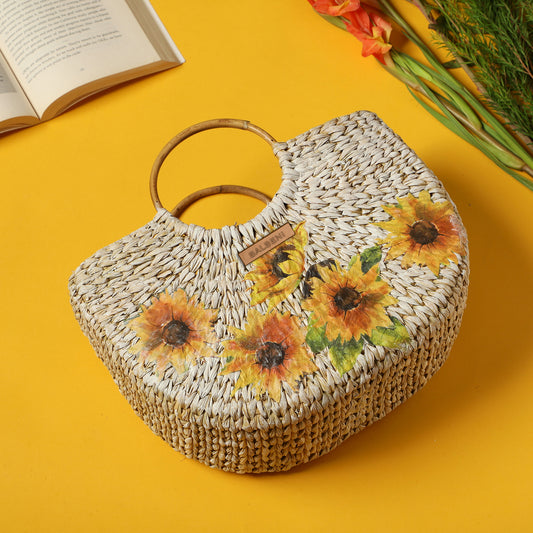 Seagrass Semicircle Bag