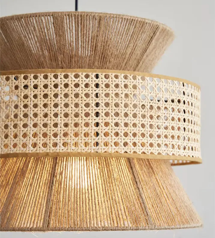 Raffia Pendant Lamp | Rattan Webbing Ceiling Raffia Lamp LP-3