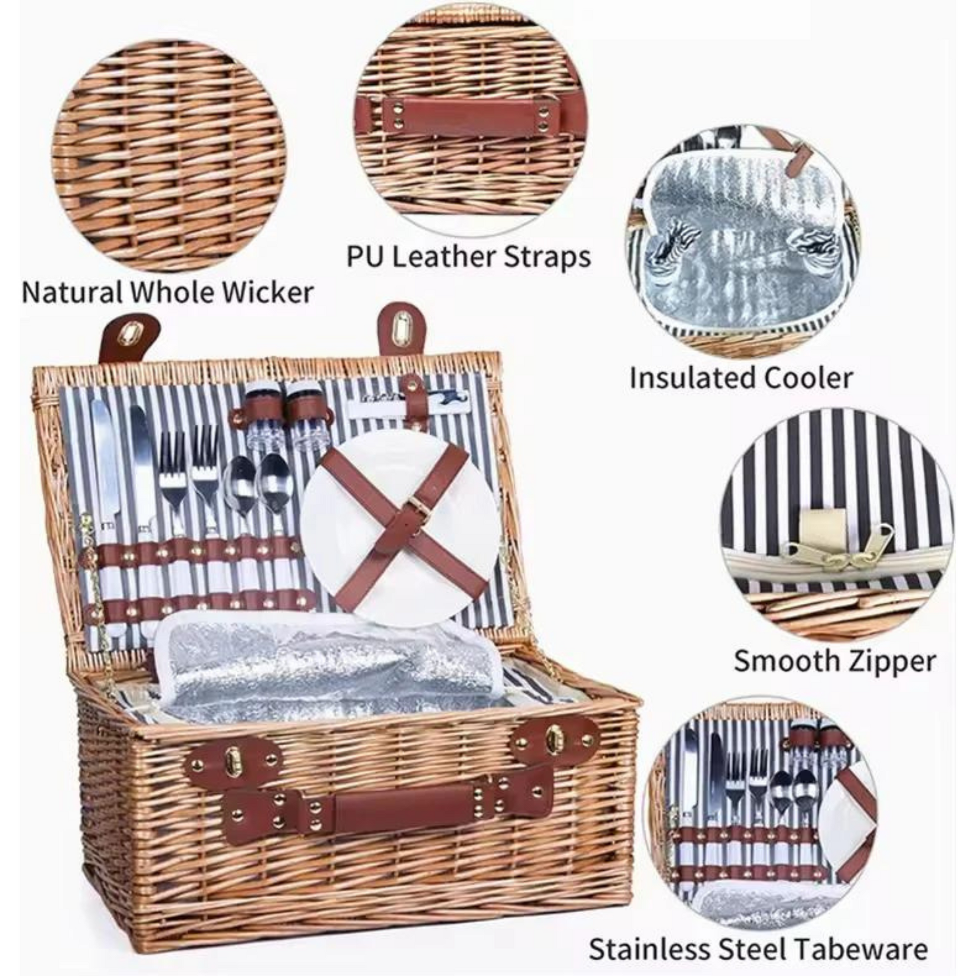  Wicker Picnic Basket