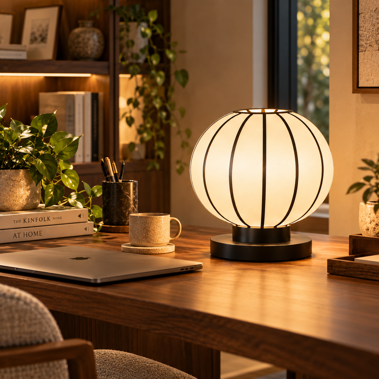 Japanese Style Fabric Table Lamp | Bedside, Study & Decorative Ambient Light LP-128