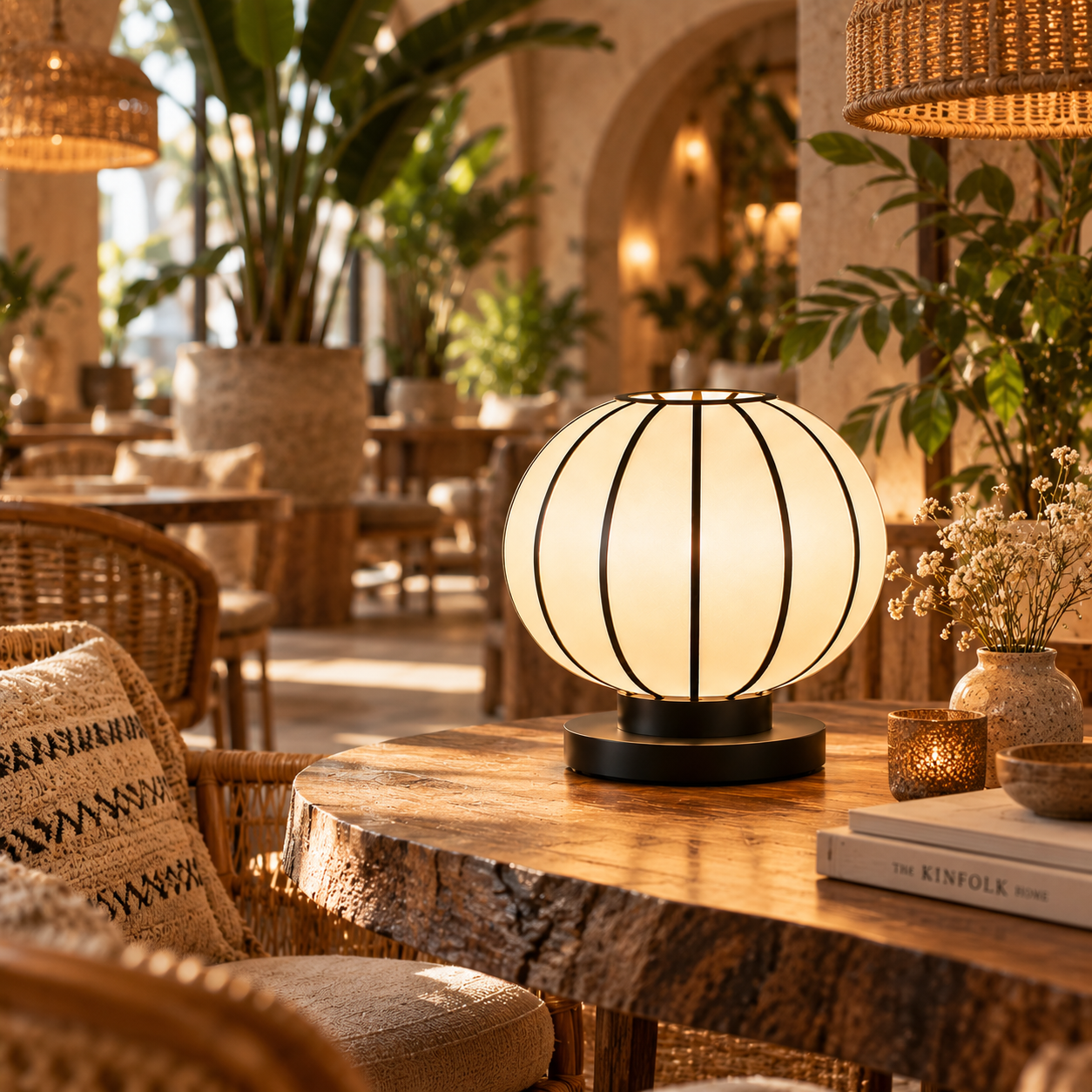 Japanese Style Fabric Table Lamp | Bedside, Study & Decorative Ambient Light LP-128