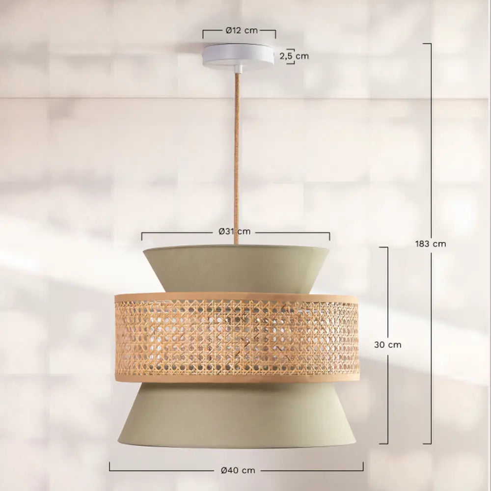 Cane Webbing Lamp | Ceiling Rattan Pendant Lamp LP-4