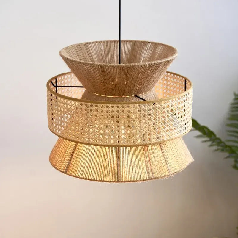 Raffia Pendant Lamp | Rattan Webbing Ceiling Raffia Lamp LP-3
