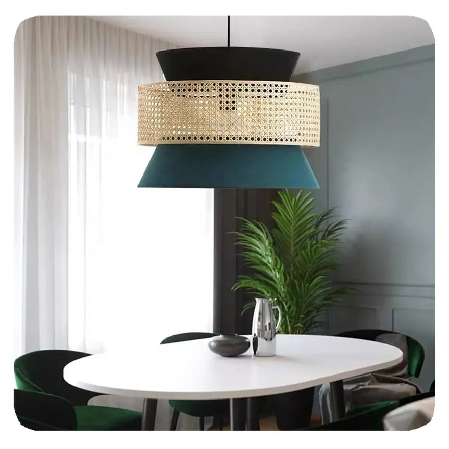 Cane Webbing Lamp | Ceiling Rattan Pendant Lamp