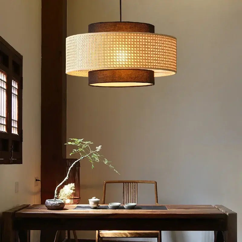 Cane Webbing Lamp | Rattan Pendant Lamp LP-2
