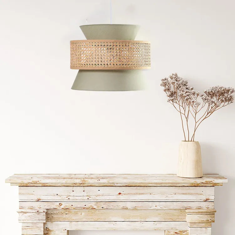 Cane Webbing Lamp | Ceiling Rattan Pendant Lamp LP-4