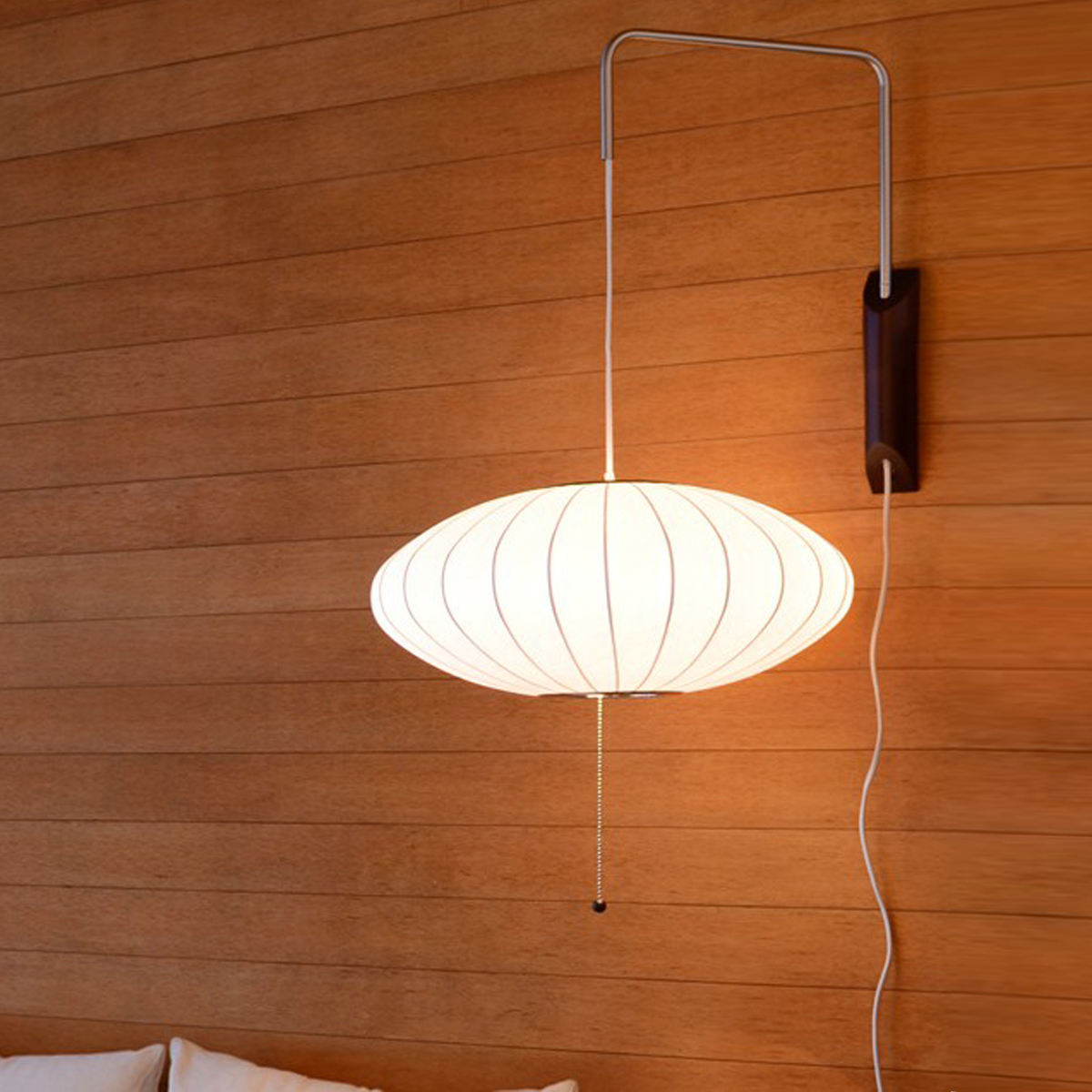 White Fabric Japanese Style Wall Lamp | Living Room, Bedroom, Hotel, Residential Space LP-108