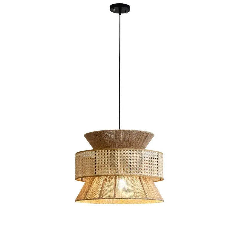 Raffia Pendant Lamp | Rattan Webbing Ceiling Raffia Lamp LP-3