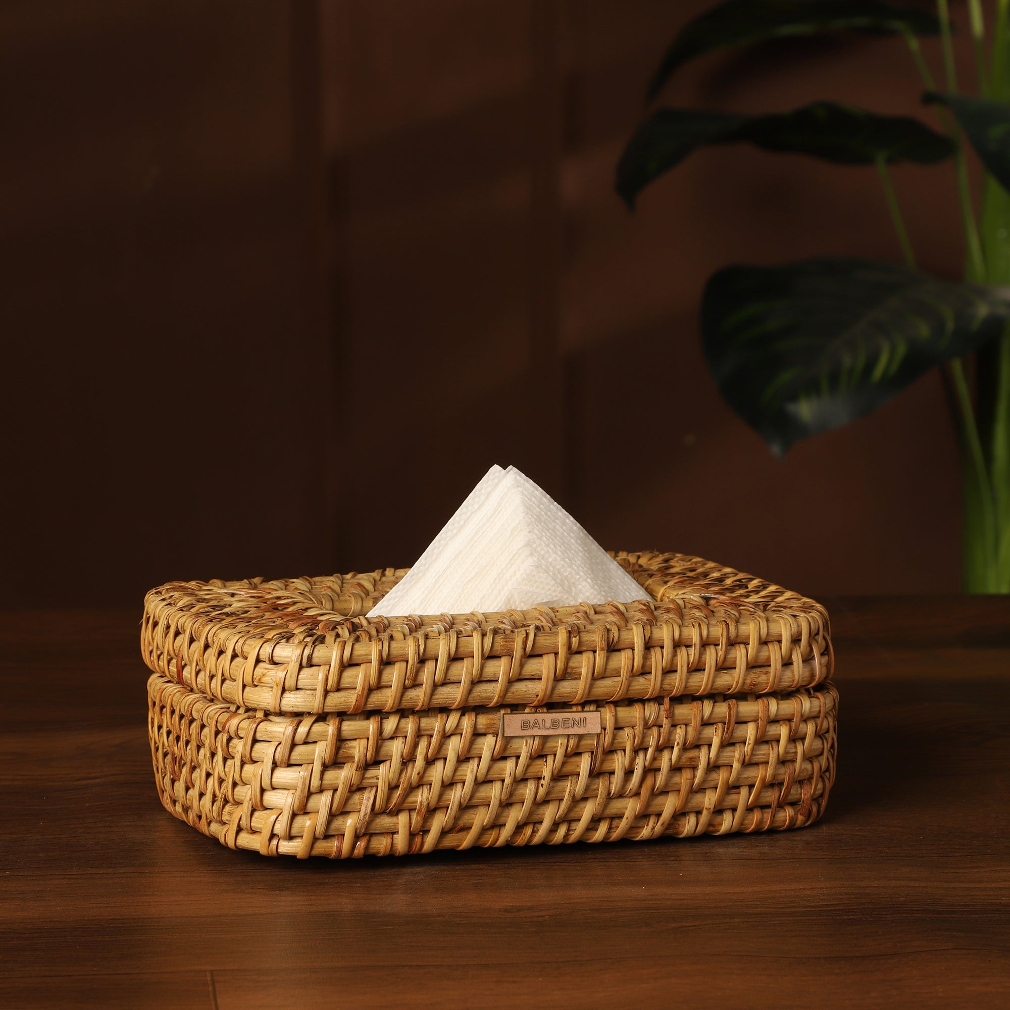 Rattan Cane Tissue Box Holder