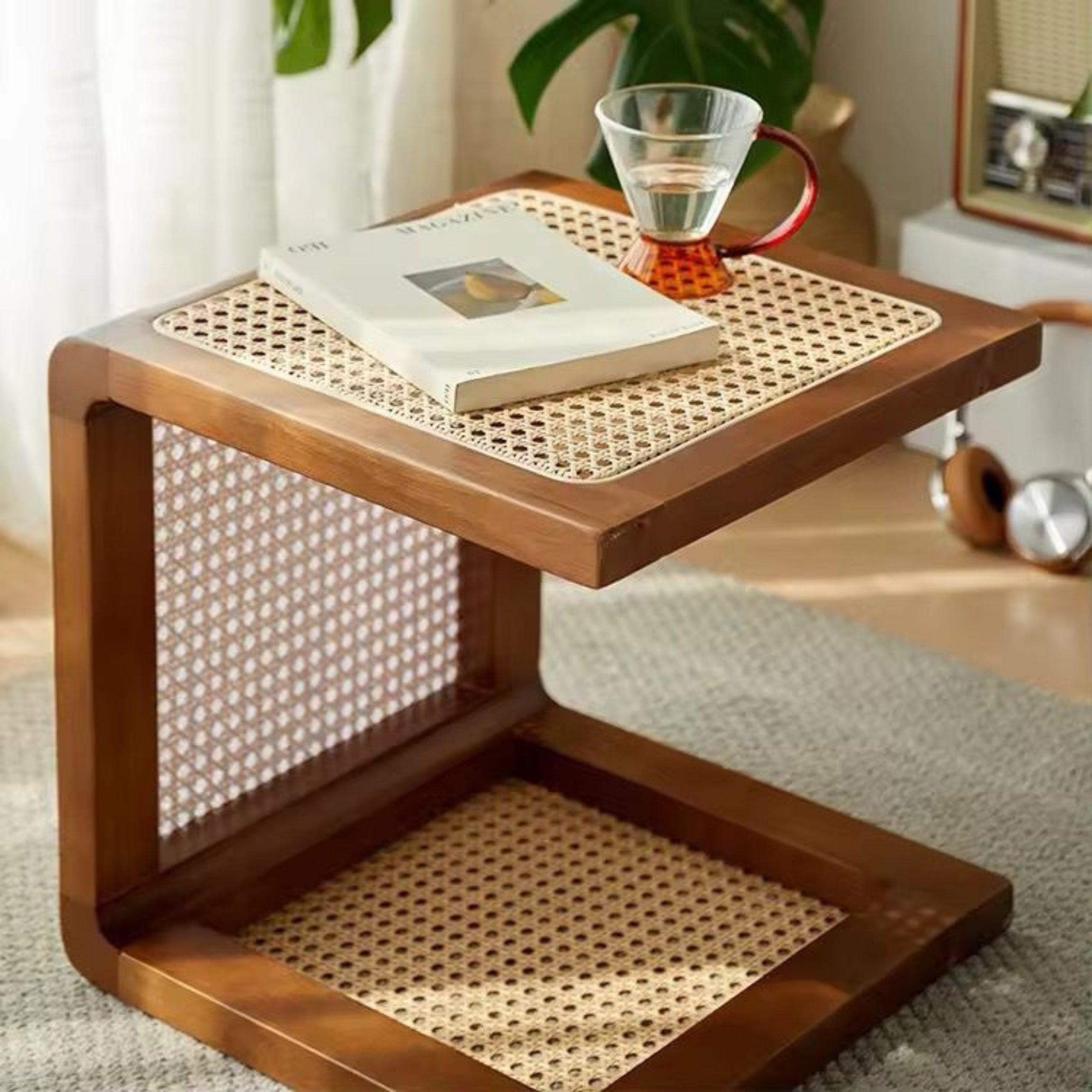 Rattan Tea stool | Rattan Wood Changing Shape Low Stool