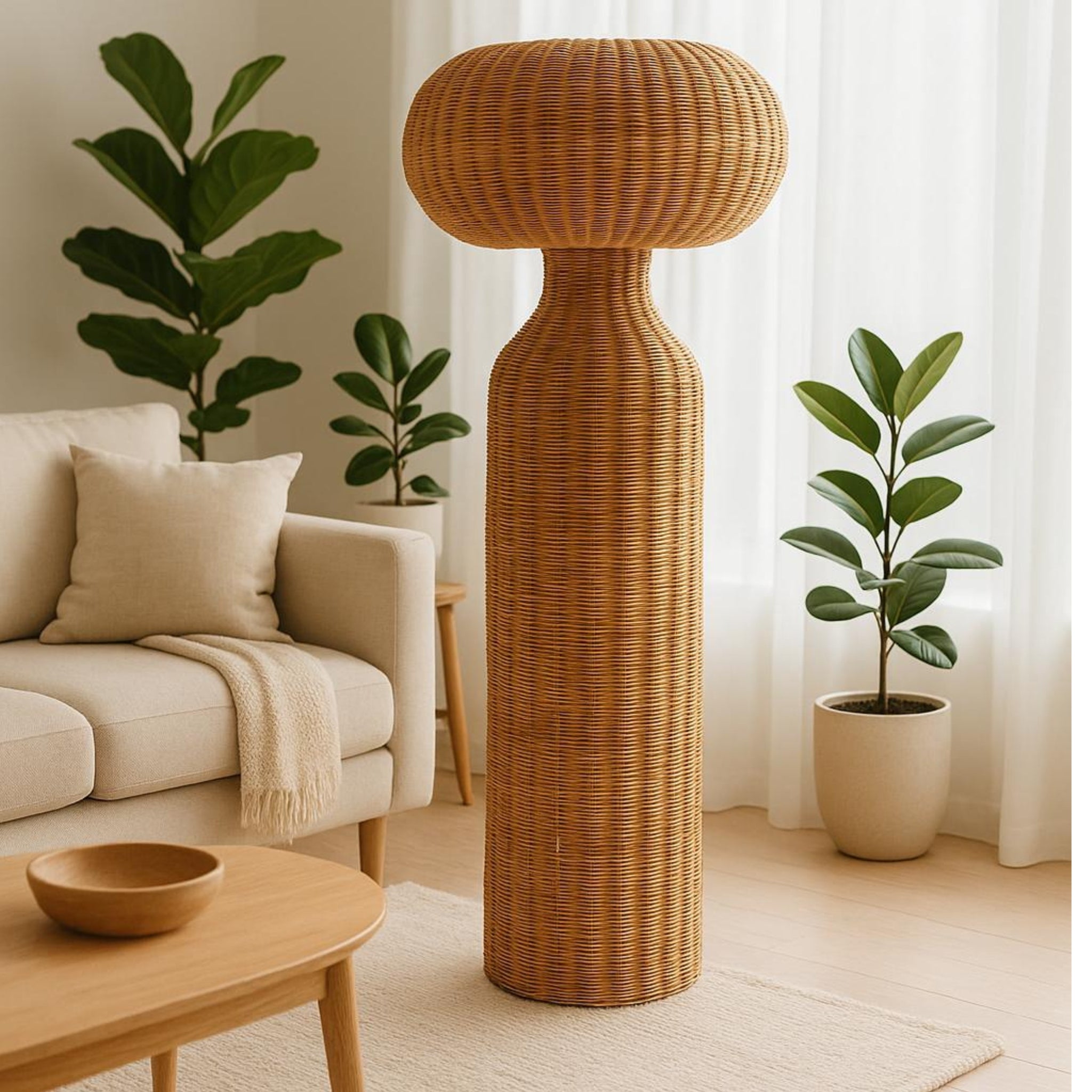 Cane Floor Lamp | Rattan Floor Lamp LP-76