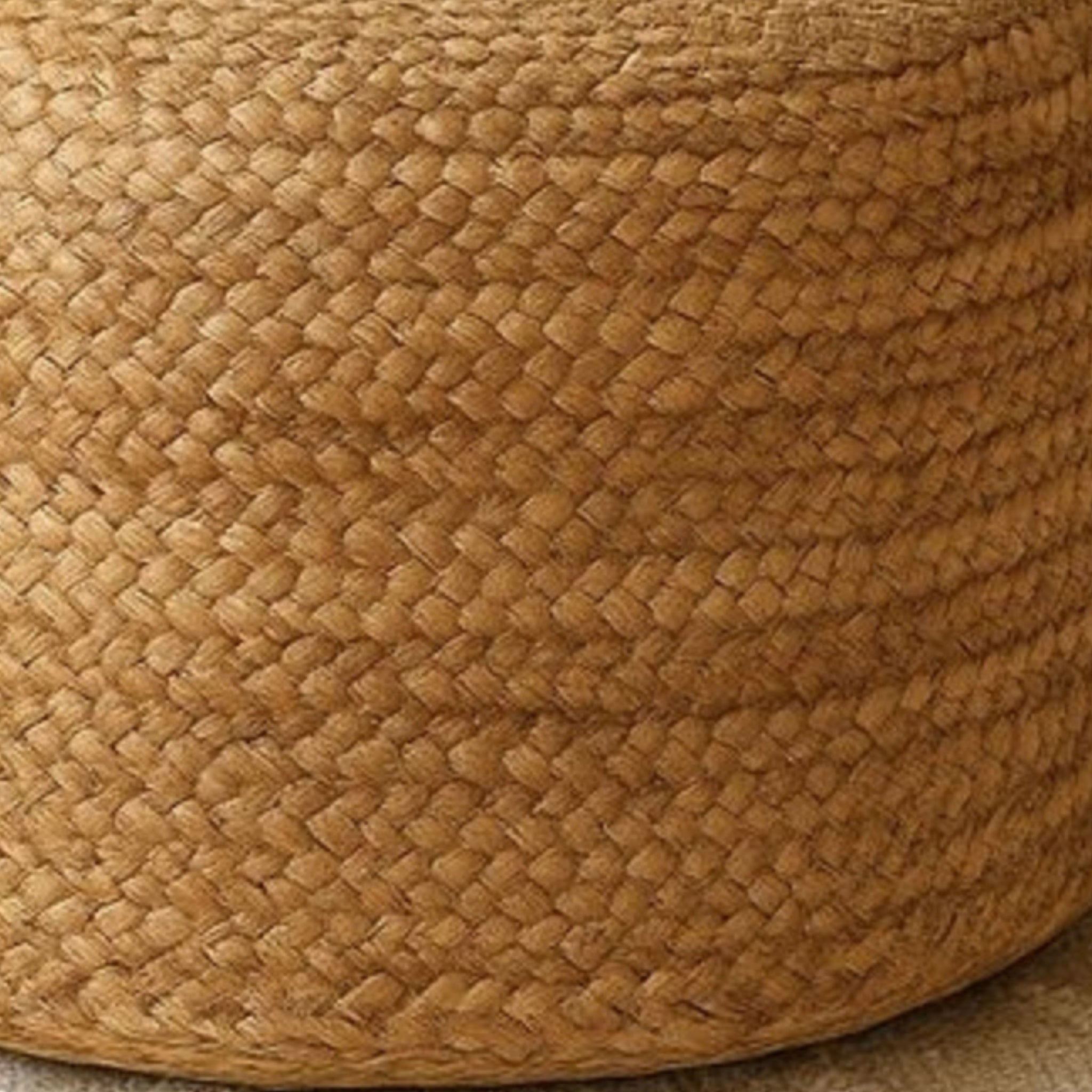 Handcrafted Jute Pouffe | Natural Woven Sitting Stool for Living Room & Bedroom