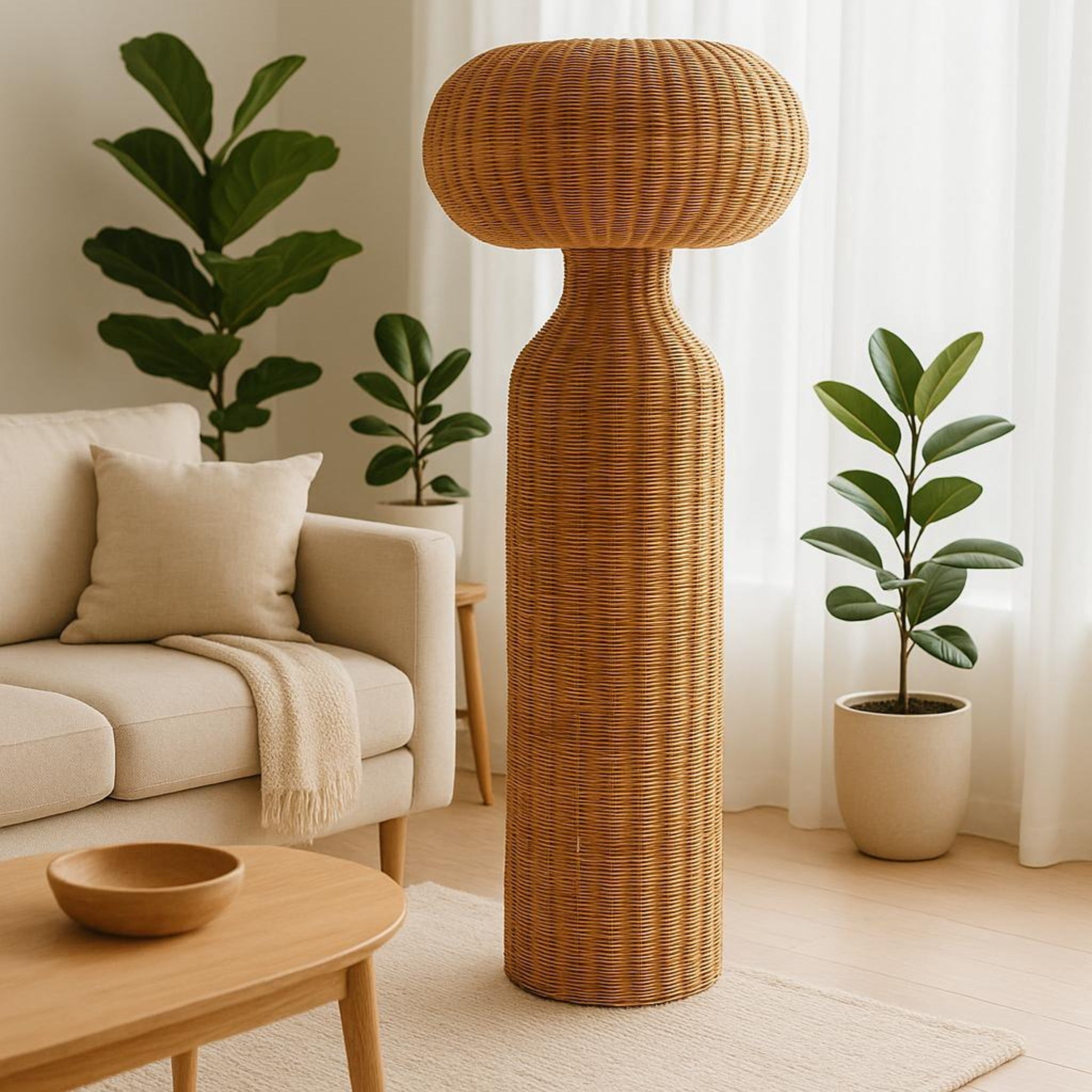 Cane Floor Lamp | Rattan Floor Lamp LP-76