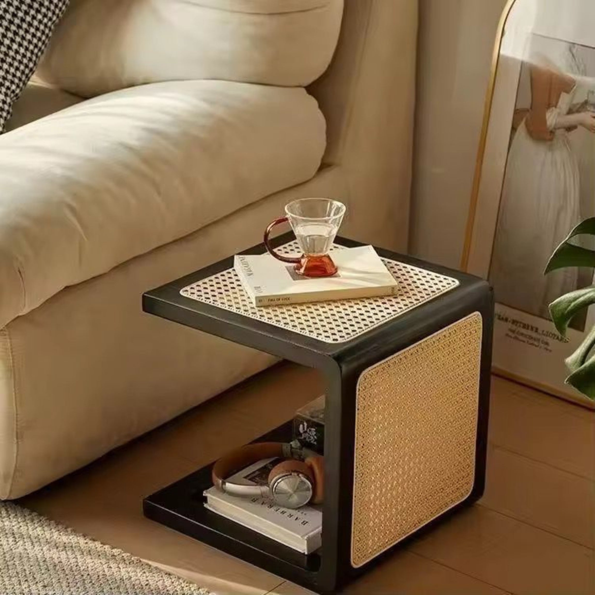 Wood Rattan Stool | Wooden Rattan stool in changing shape