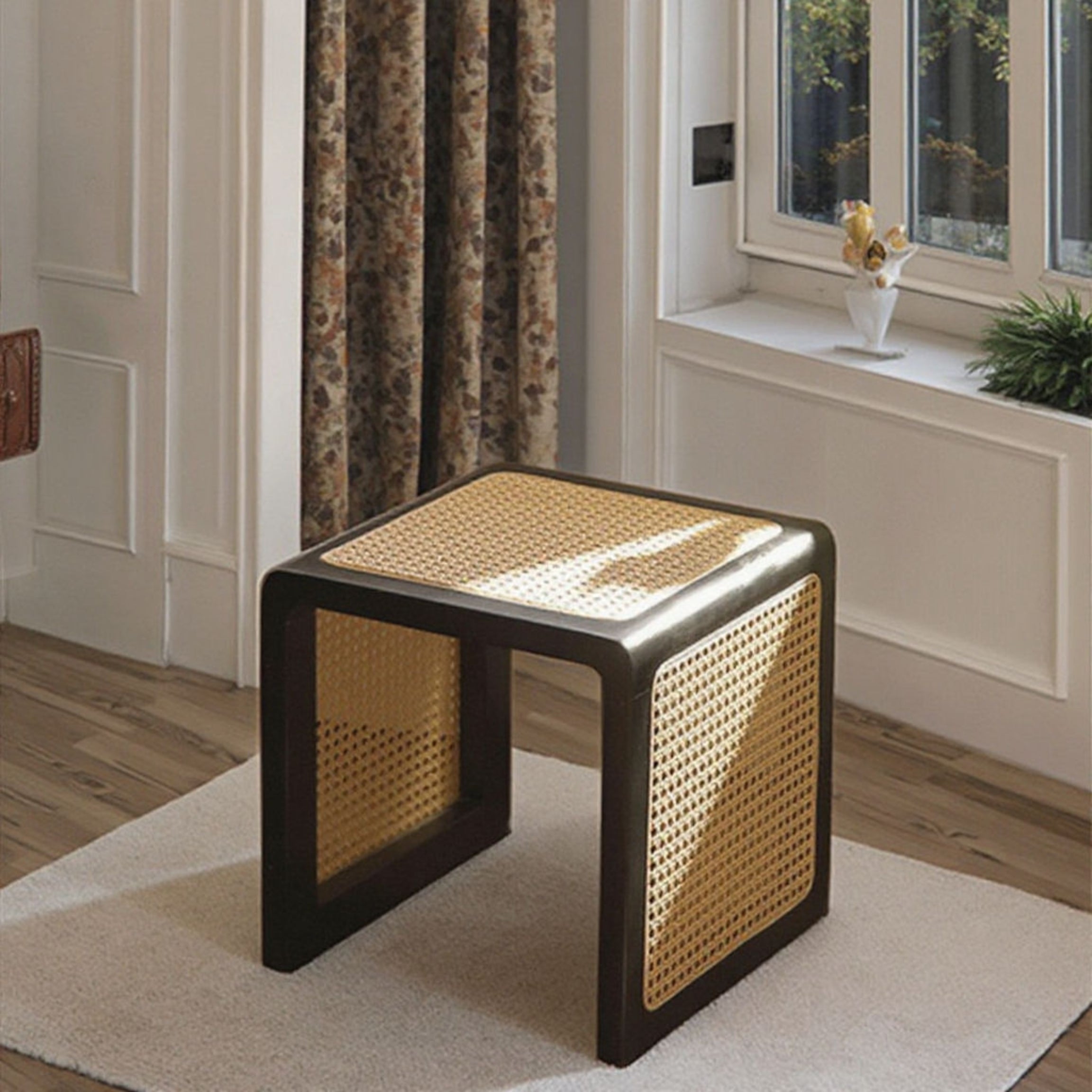 Wood Rattan Stool | Wooden Rattan stool in changing shape