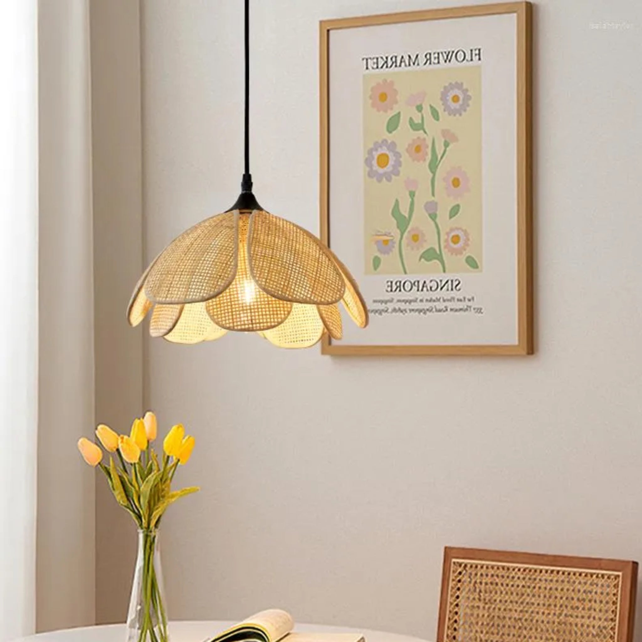 Cane Webbing Lamp | Rattan Pendant Lamp LP-77