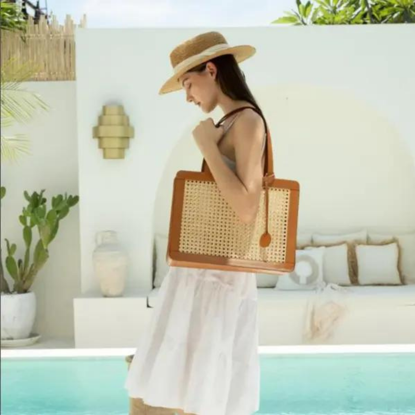 Bali Rattan Tote Bag