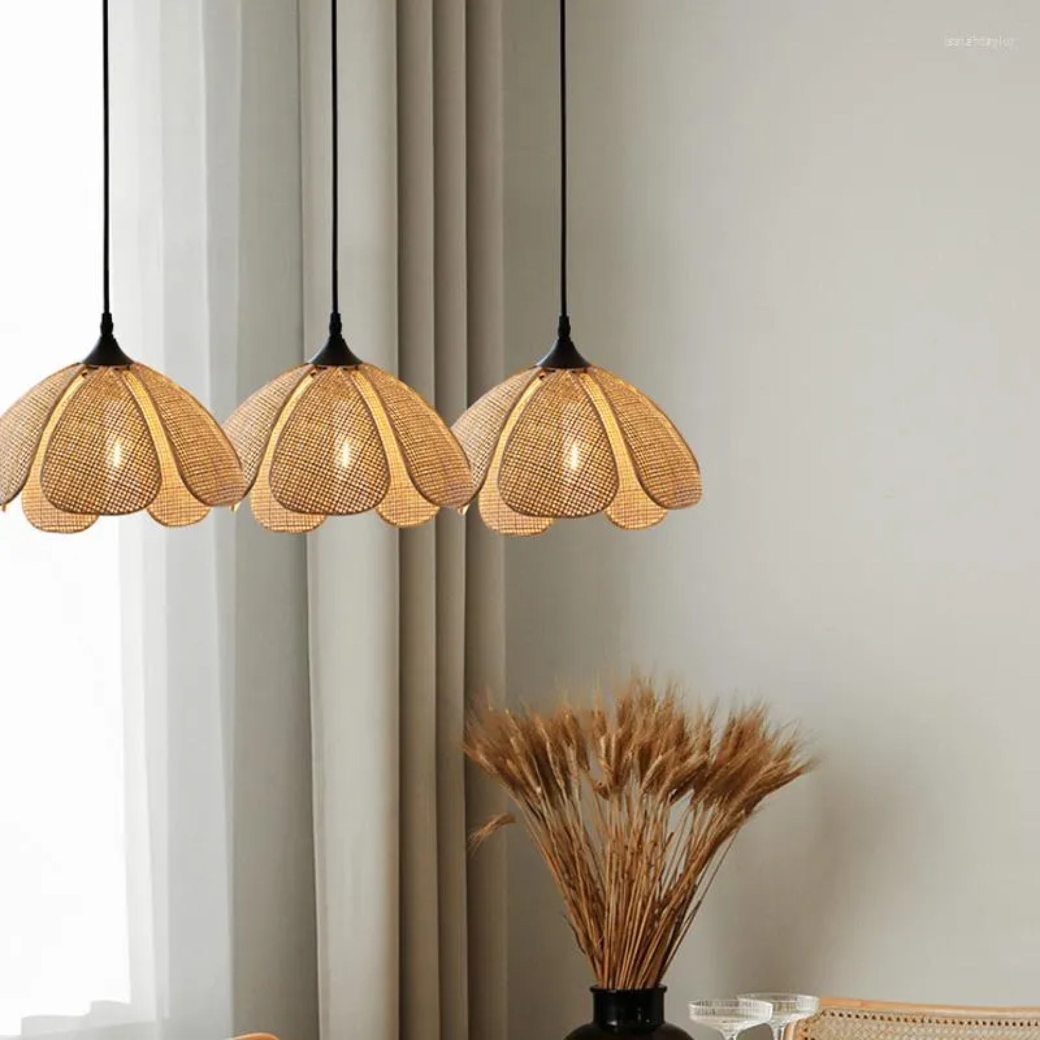Cane Webbing Lamp | Rattan Pendant Lamp LP-77