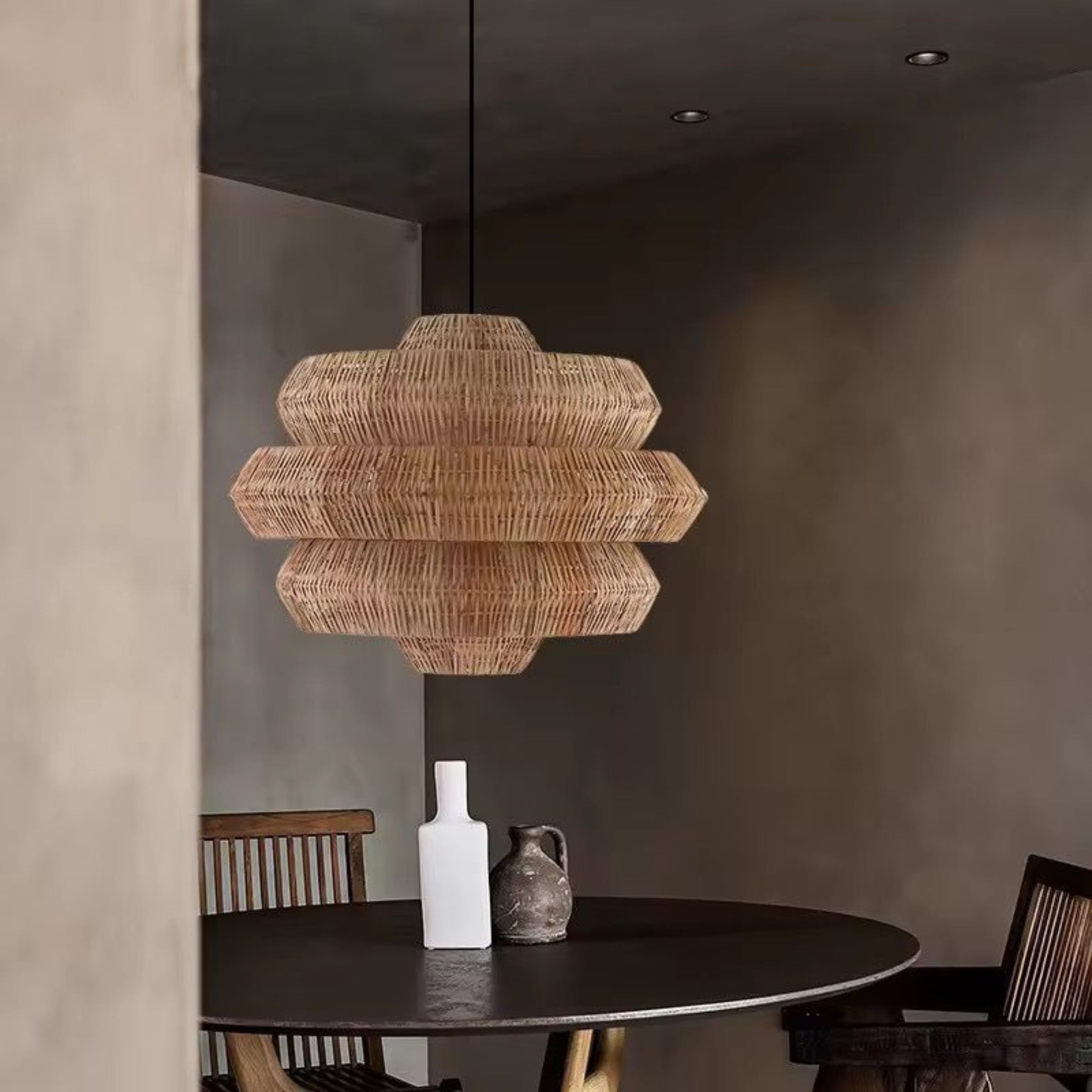 Cane Large Ceiling Lamp | Rattan Pendant Lamp LP-84