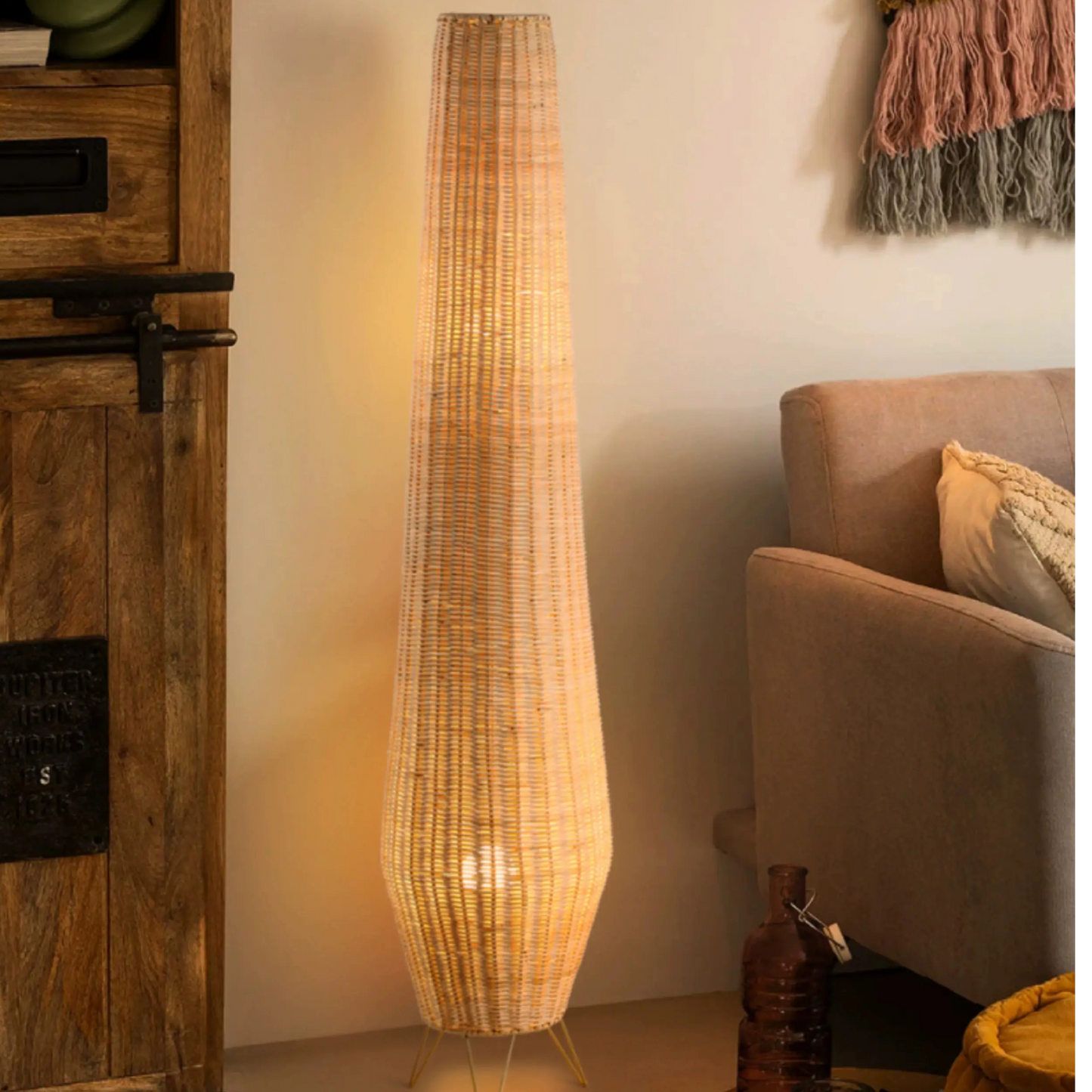 Cane Floor Lamp