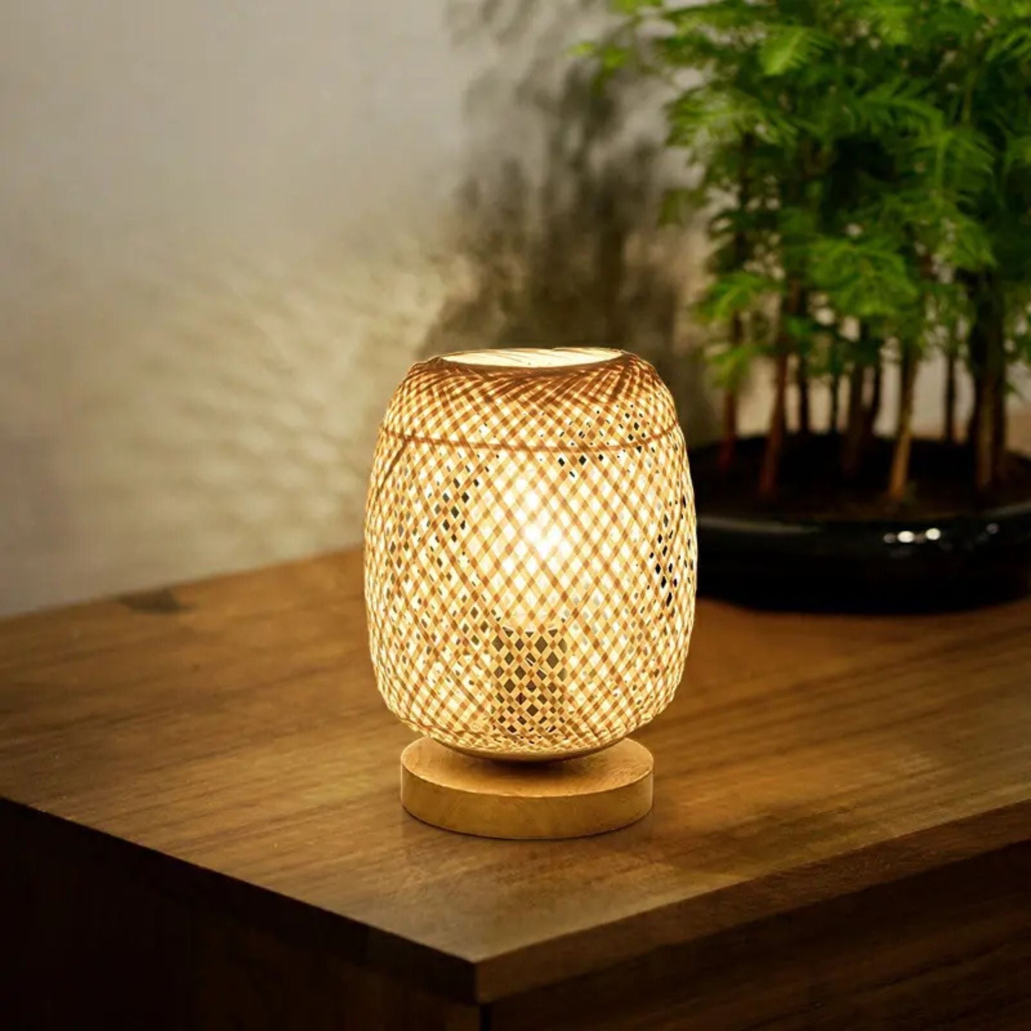 Bamboo Table Lamp | Bamboo Side Table Lamp Lp-61