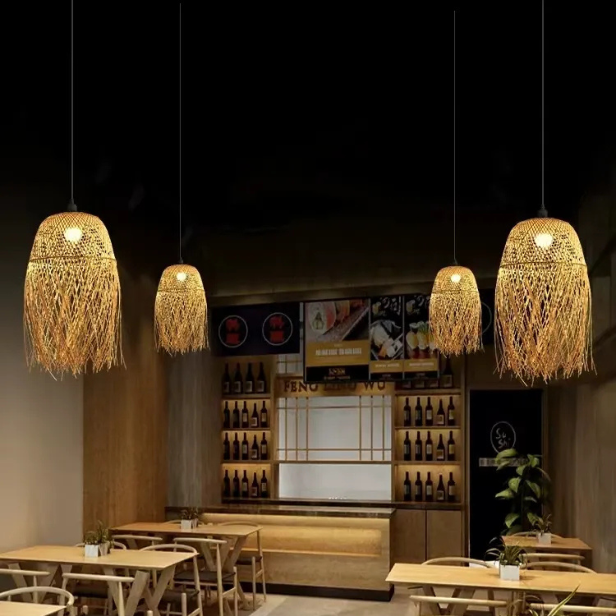 Bamboo Hanging Lamp | Pendant Lamp LP-64