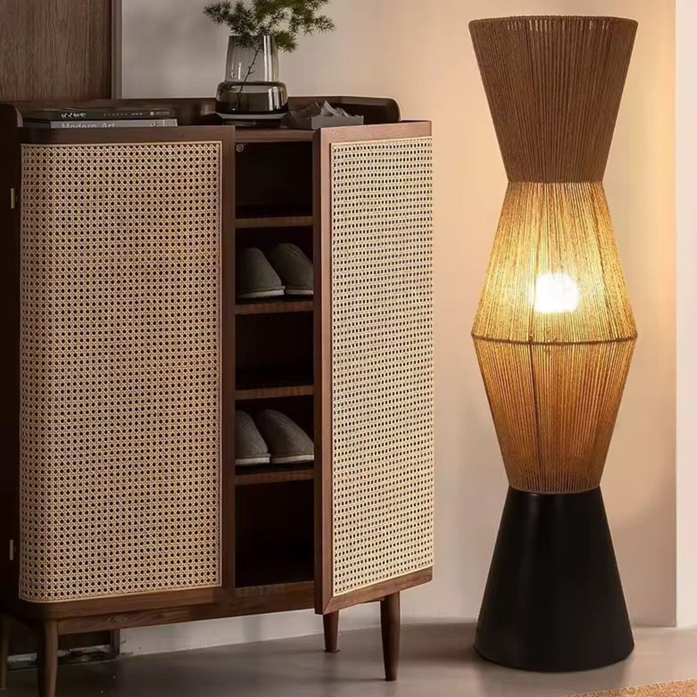 Raffia Floor Lamp | Boho style Floor Lamp LP-82