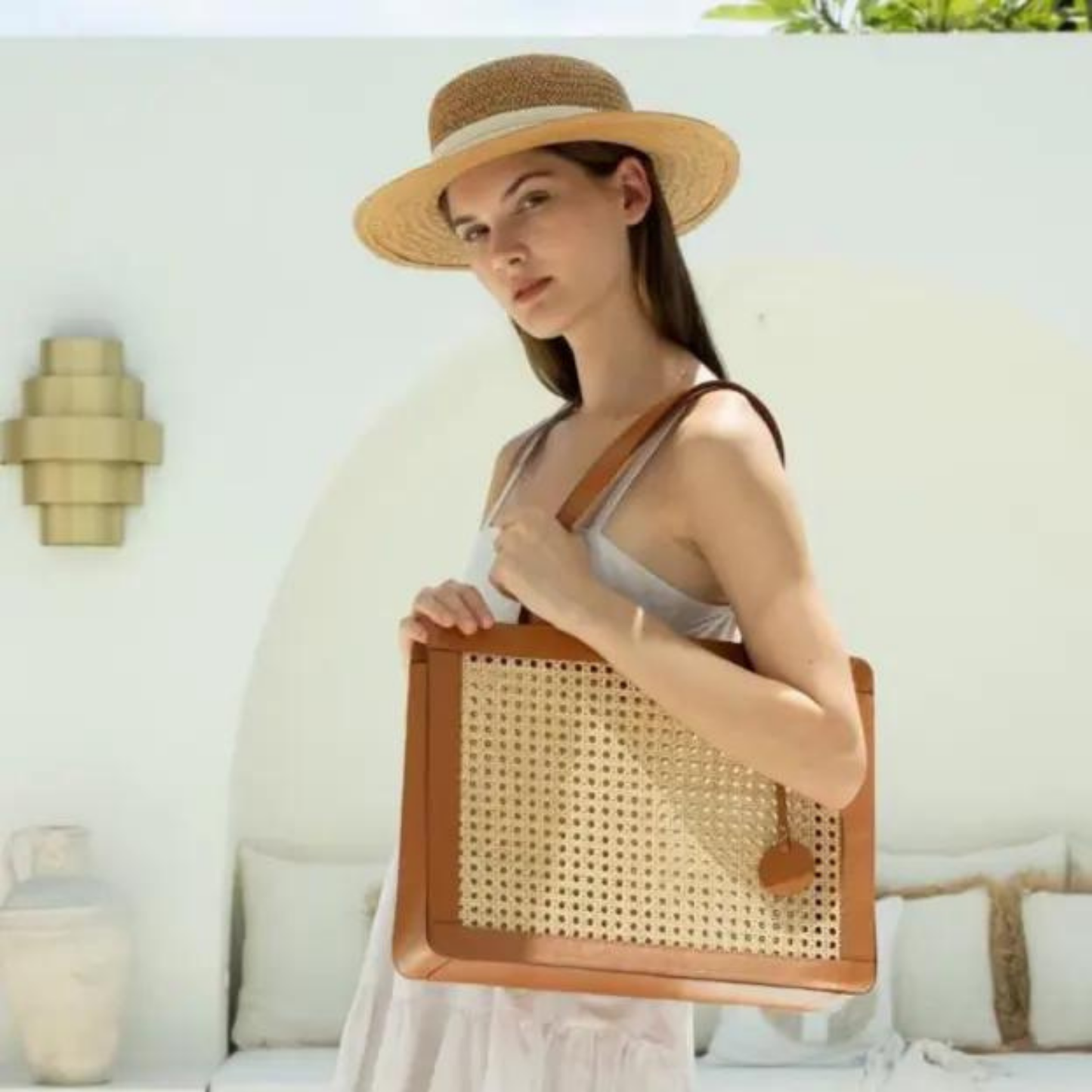 Bali Rattan Tote Bag