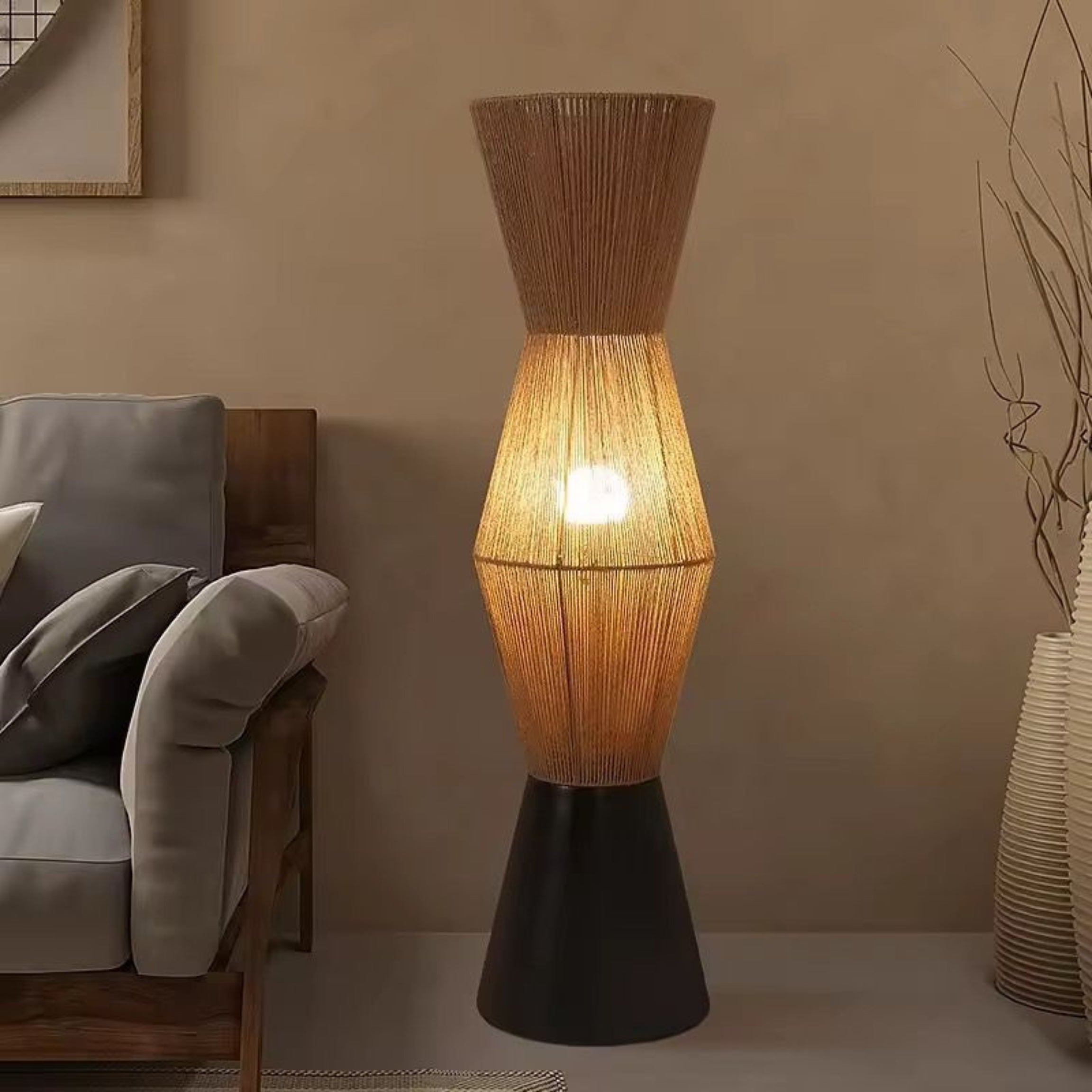 Raffia Floor Lamp | Boho style Floor Lamp LP-82