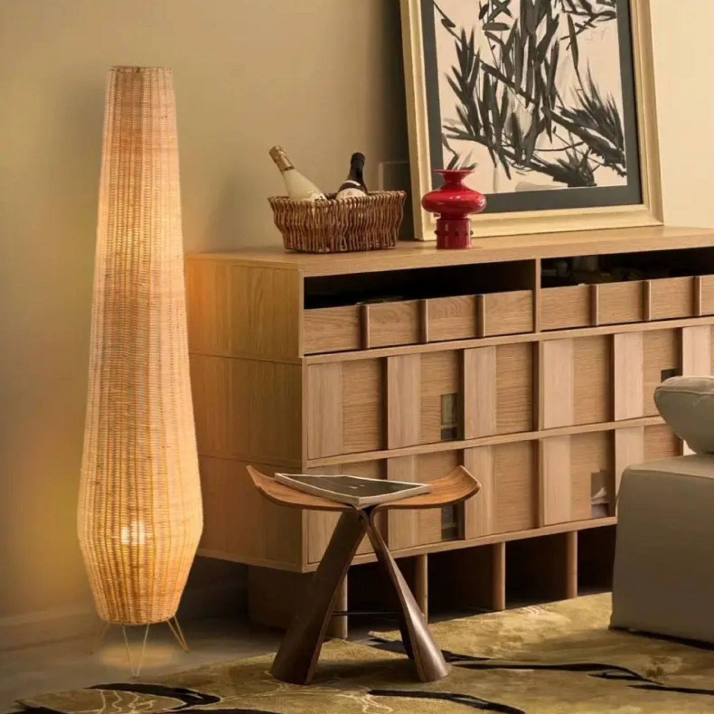 Cane Floor Lamp