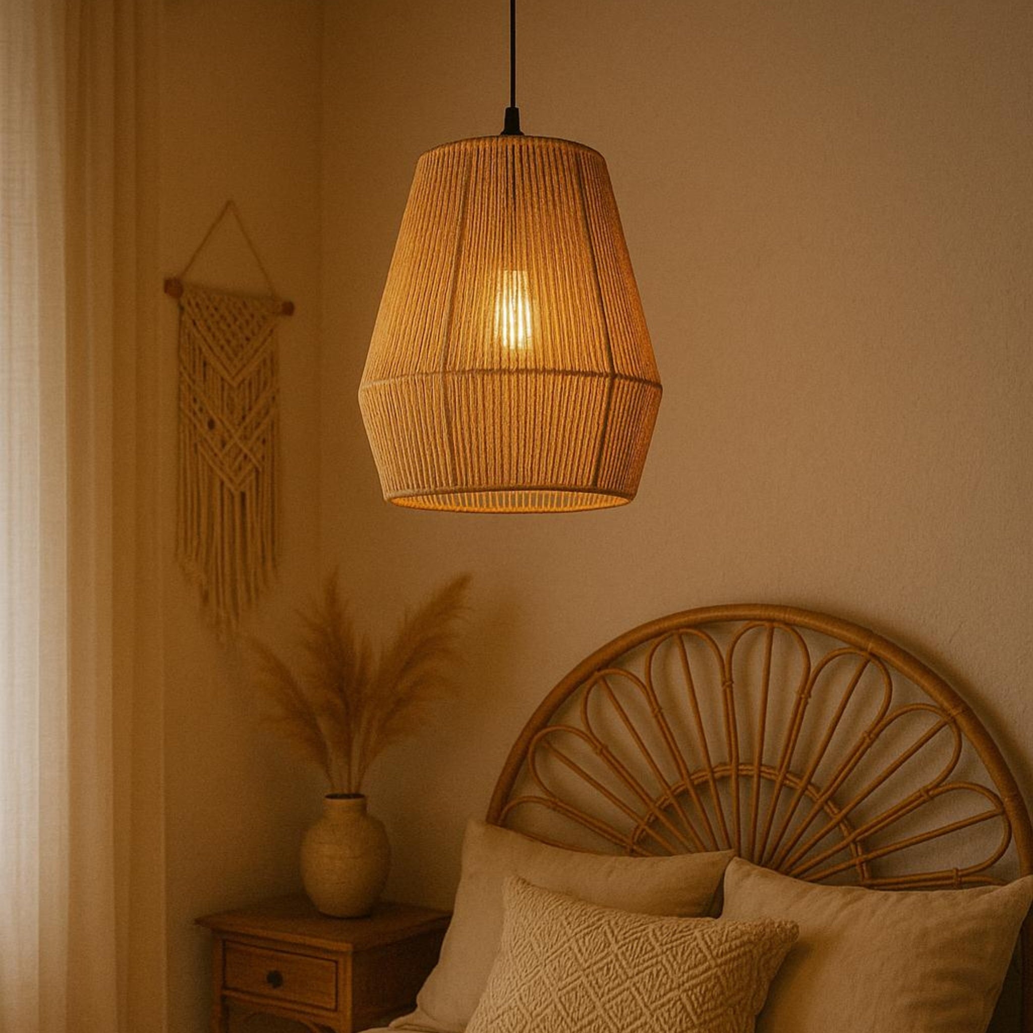 Jute Hanging Lamp | Pendant Lamp LP-15