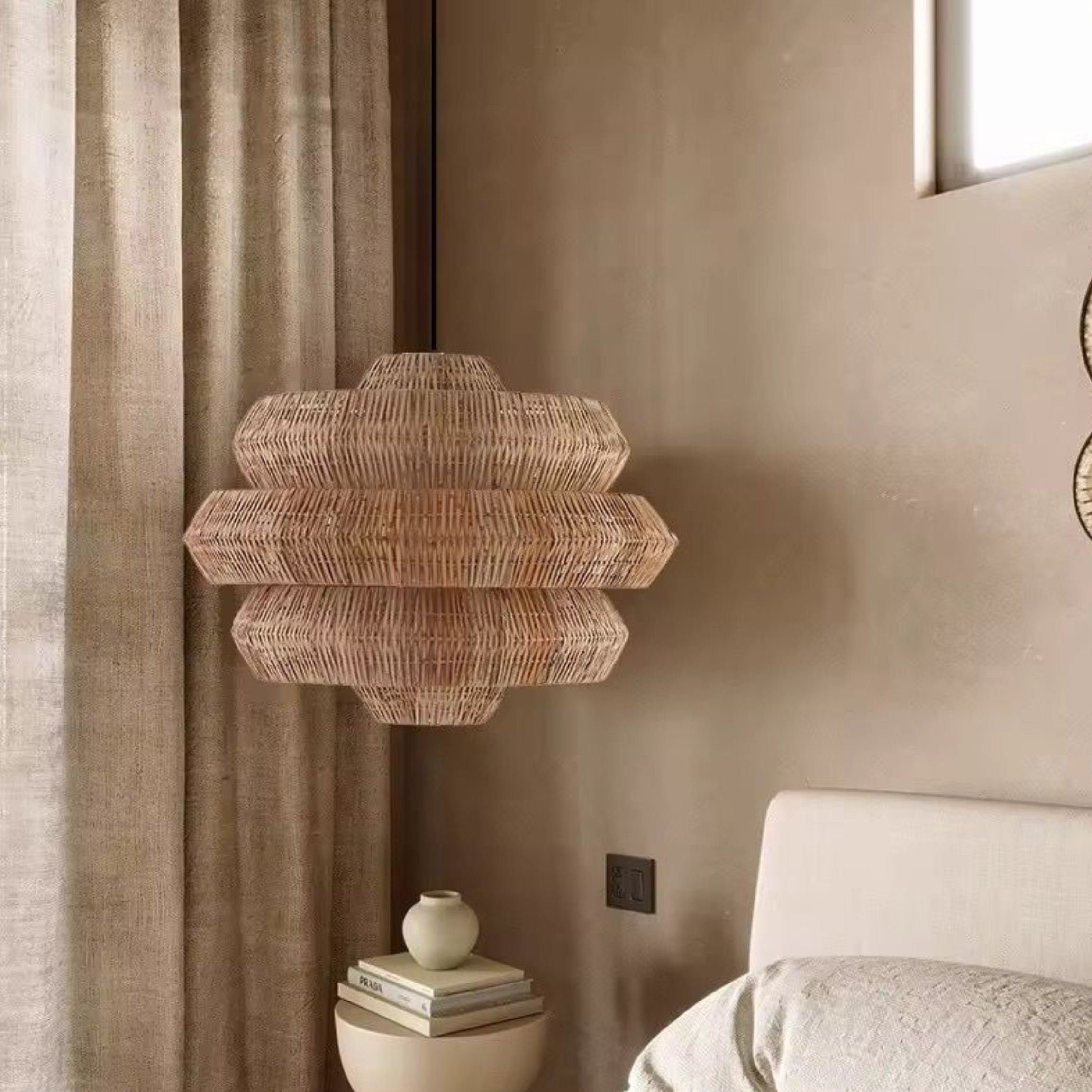 Cane Large Ceiling Lamp | Rattan Pendant Lamp LP-84