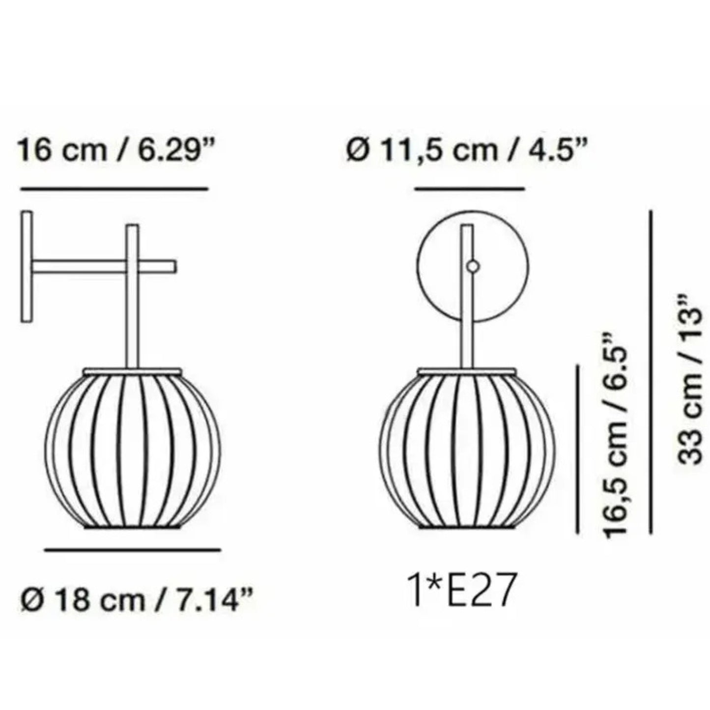 While Silk Fabric Wall Lamp | Wall Lamp LP-65