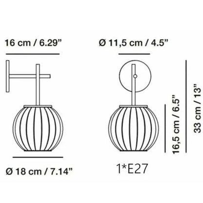 While Silk Fabric Wall Lamp | Wall Lamp LP-65