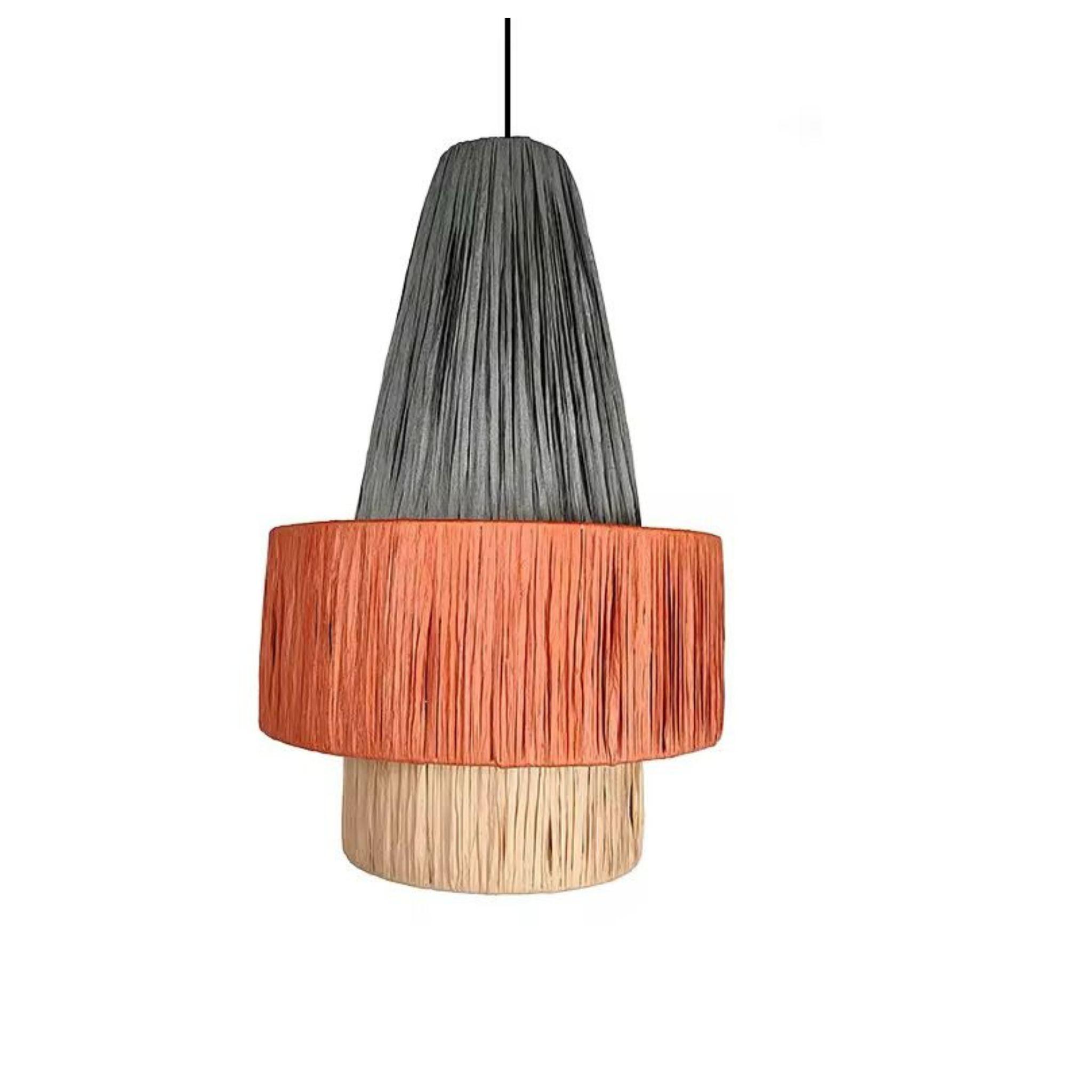 Raffia Multicolor Pendant Lamp Set of 3 LP-48