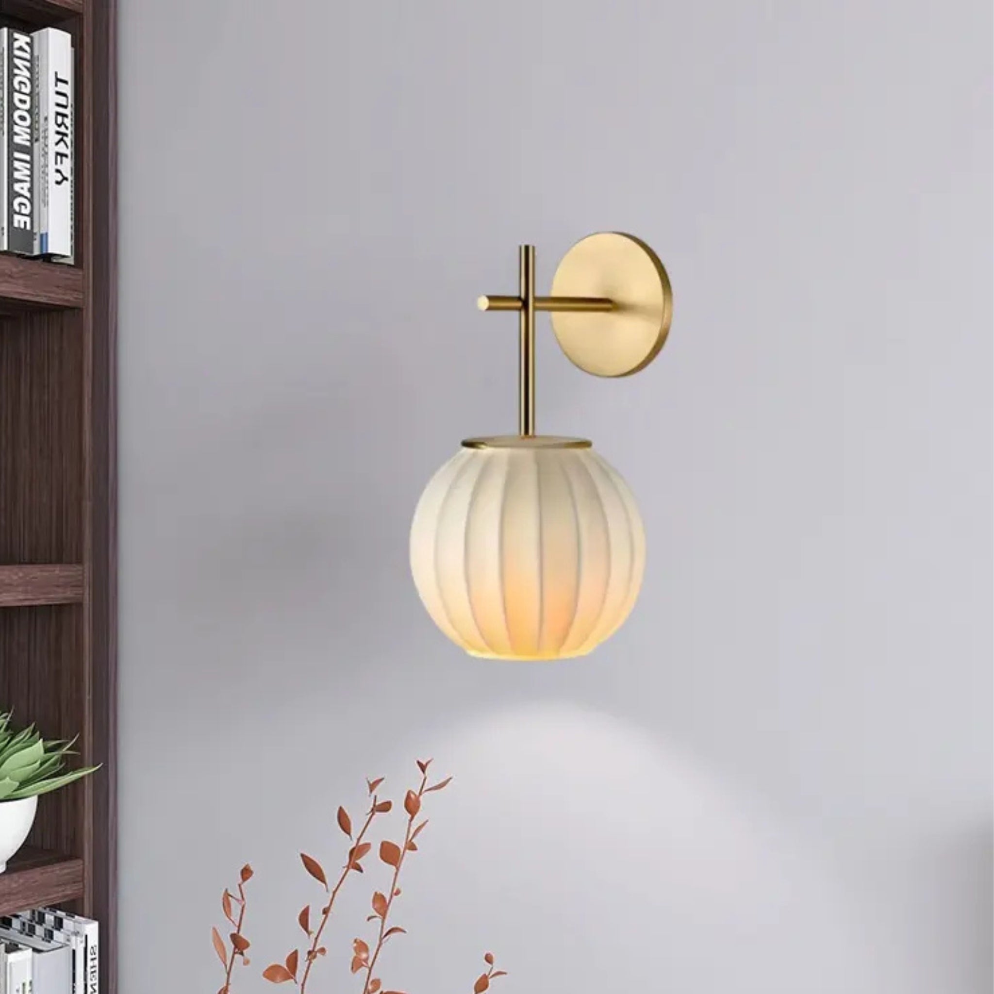White Fabric Japanese Style Wall Lamp | Living Room, Bedroom, Hotel, Residential Space LP-65
