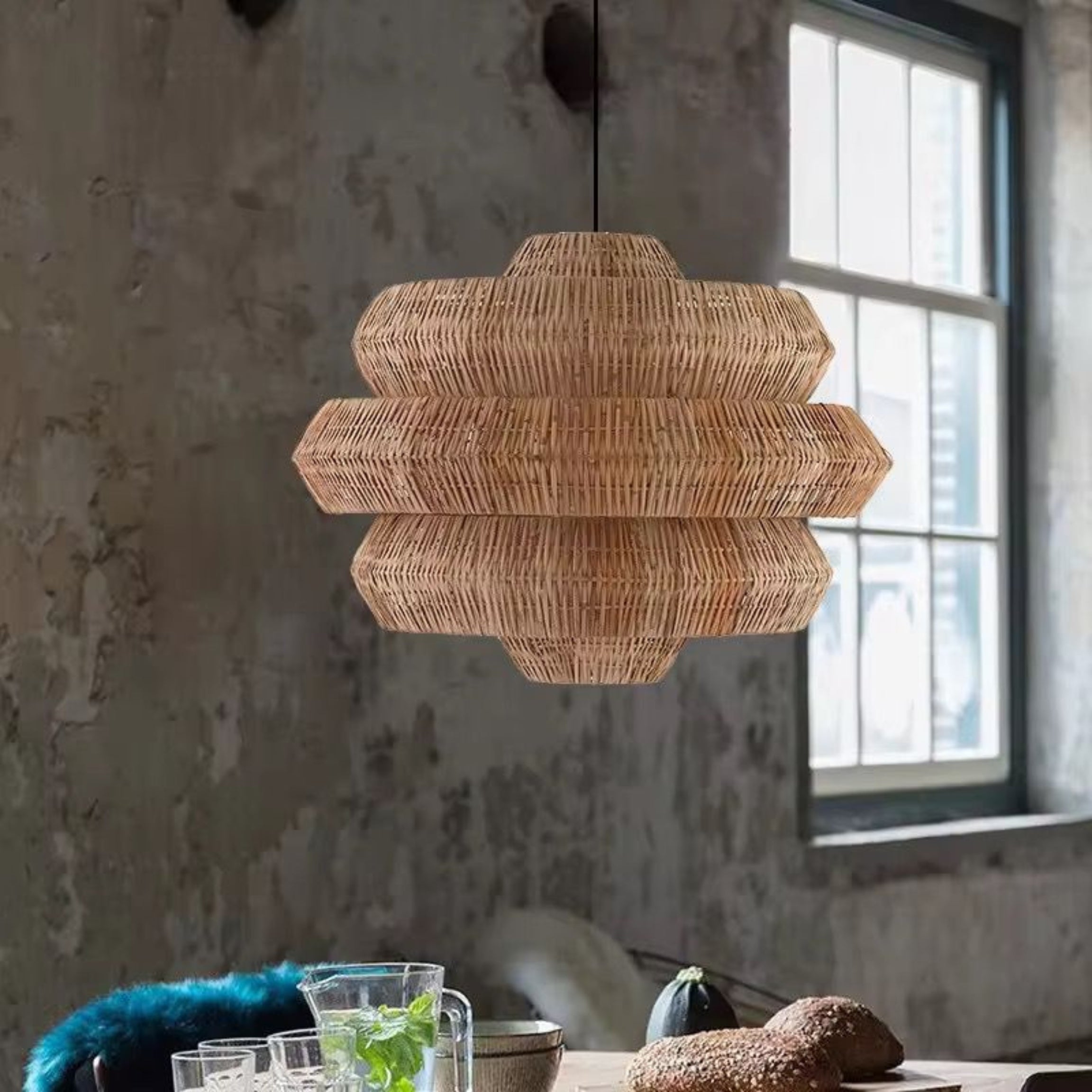 Cane Large Ceiling Lamp | Rattan Pendant Lamp LP-84