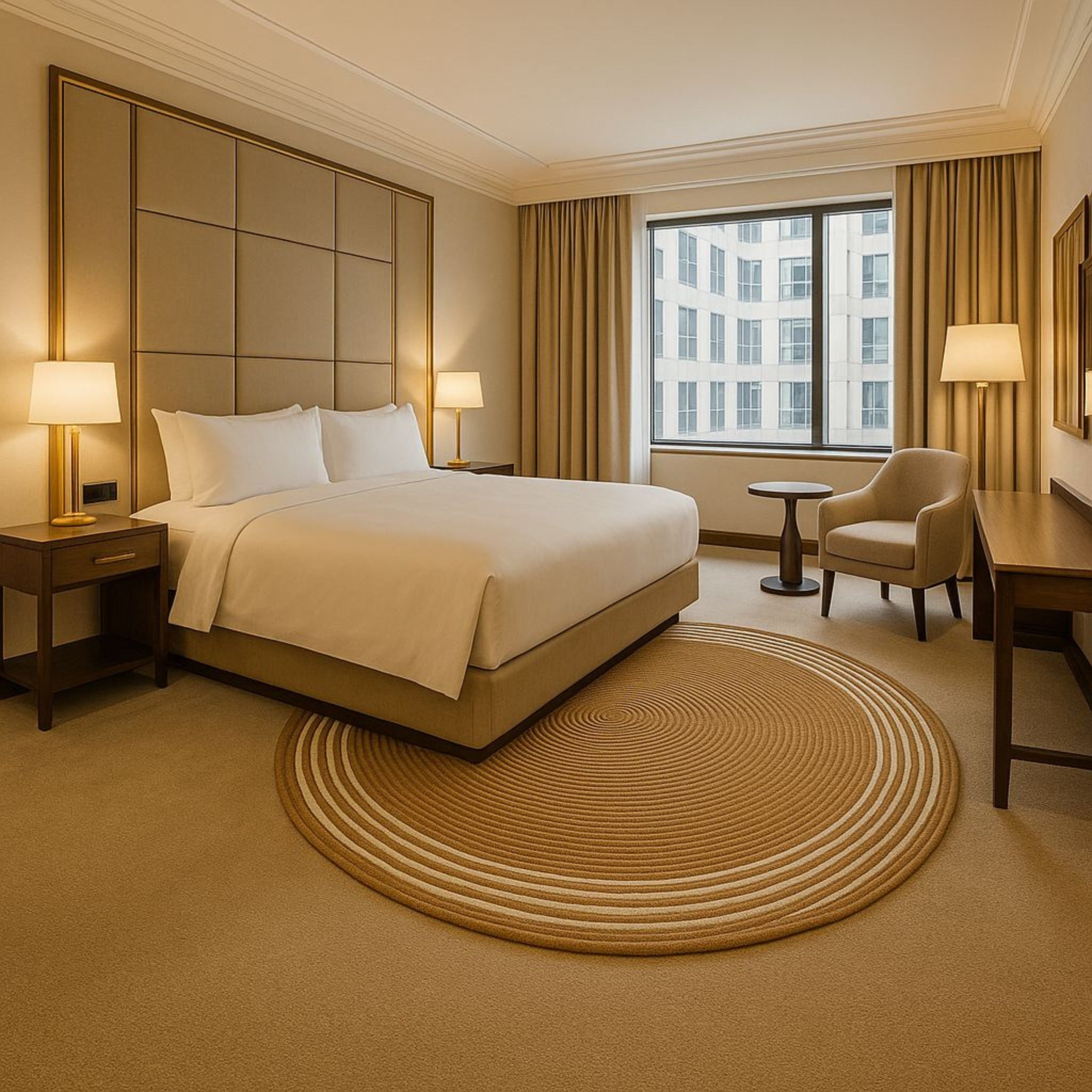 Boho Chic Natural Jute Round Rug | Ideal for Residential & Commercial Spaces | RC-01