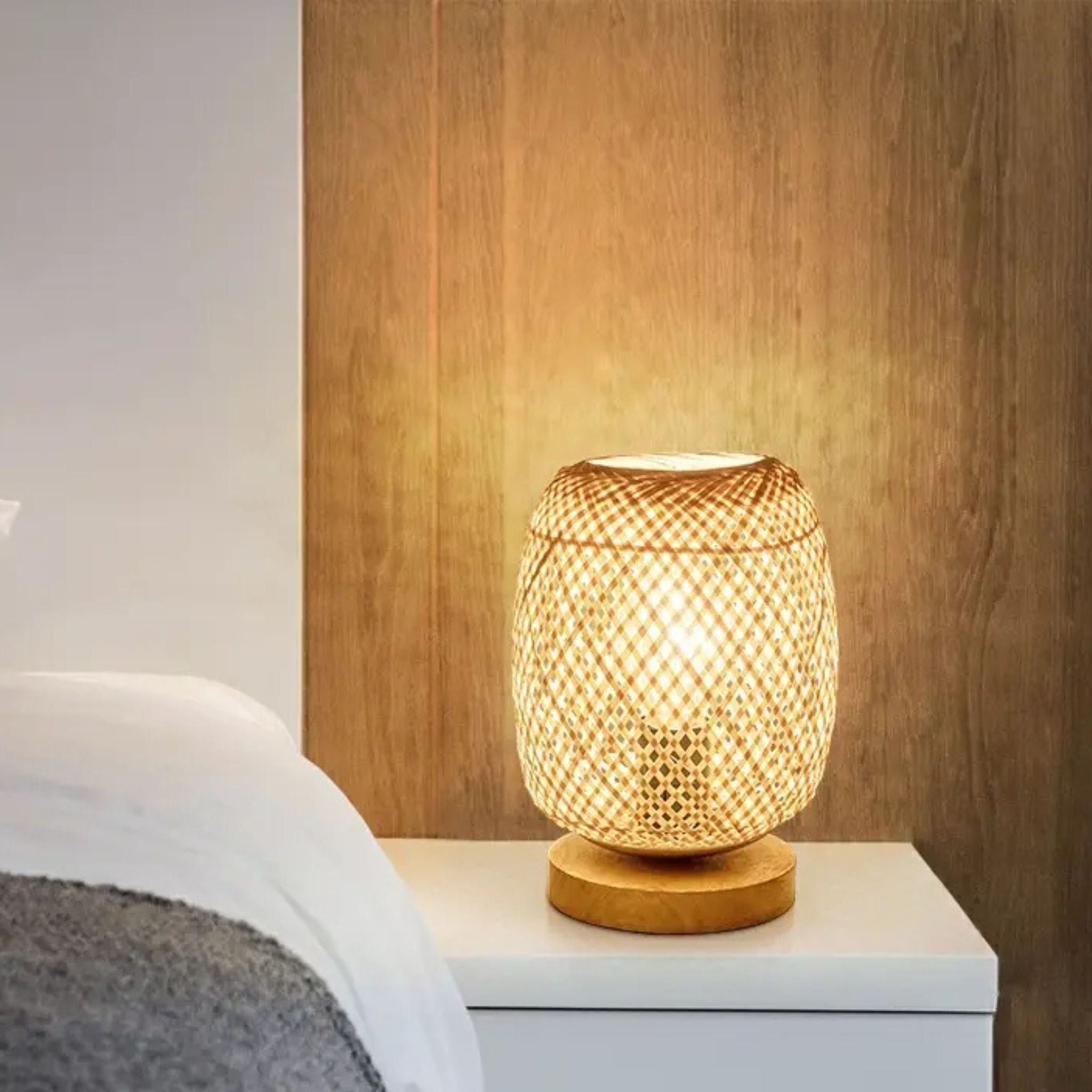 Bamboo Table Lamp | Bamboo Side Table Lamp Lp-61