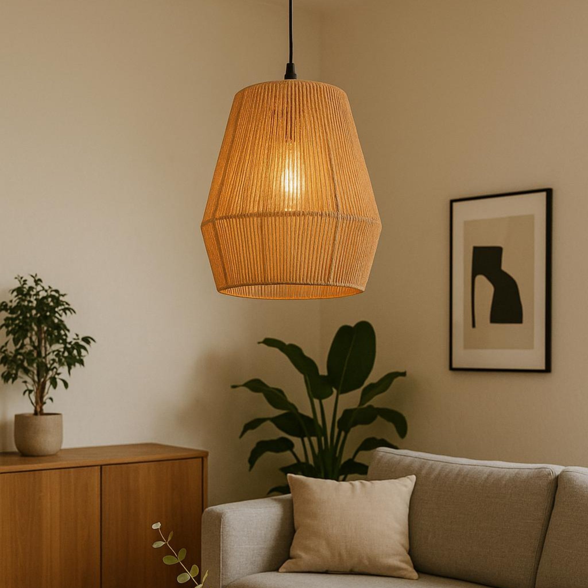 Jute Hanging Lamp | Pendant Lamp LP-15