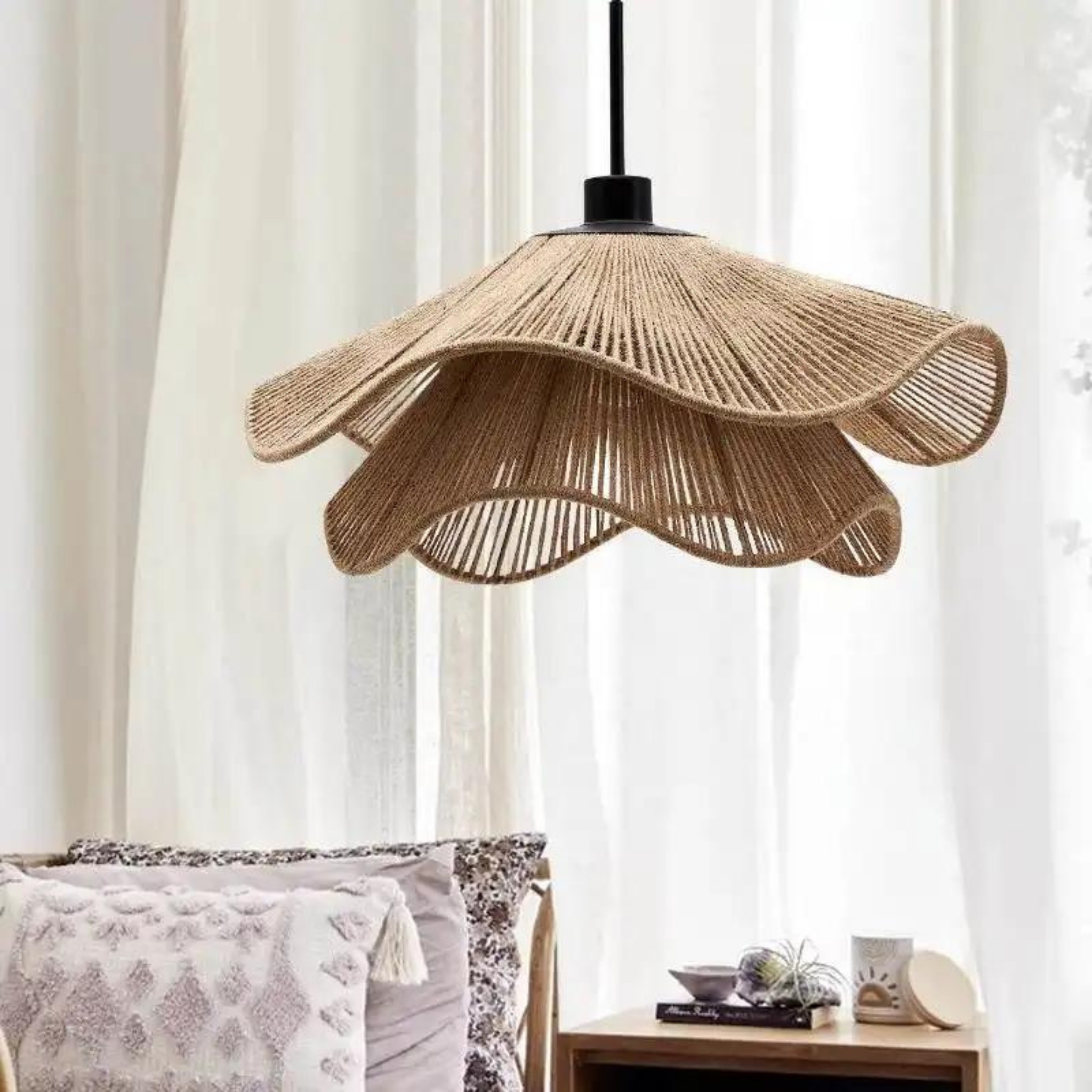 Raffia Pendant Lamp | Hemp Rope Pendant Lamp LP-59