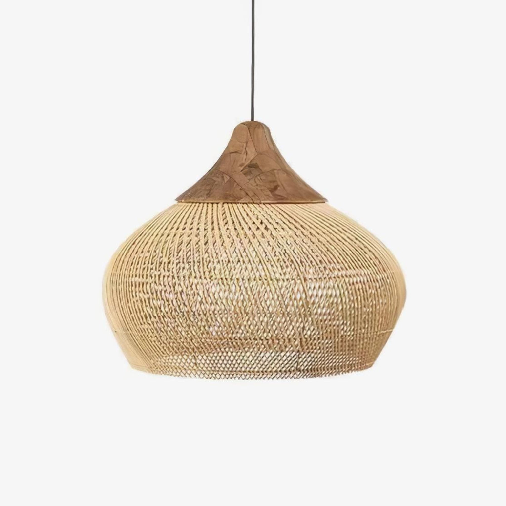 Cane Pendant Lamp With Wooden Handle | Ideal for Residential & Commercial Space | LP-88