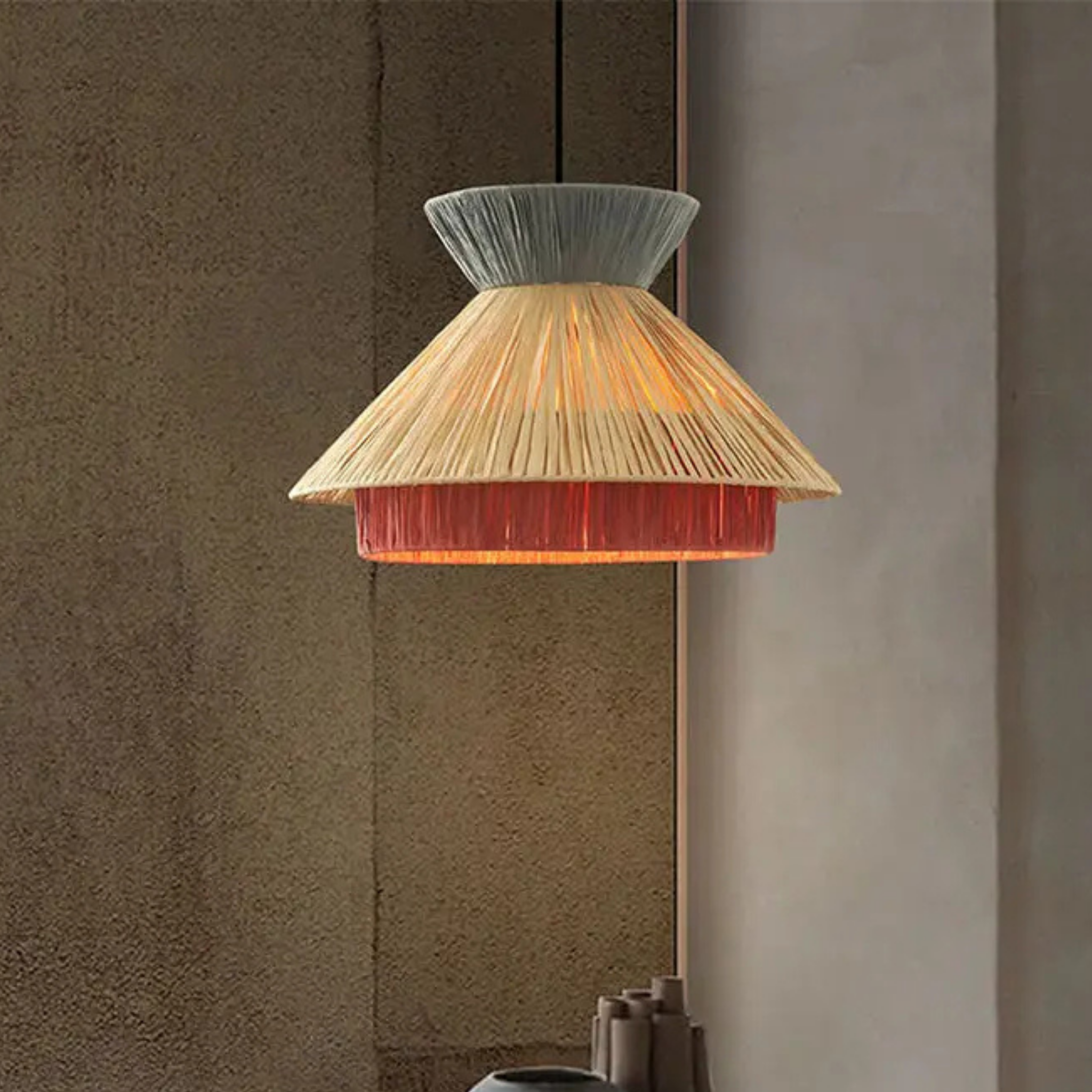 Raffia Multicolor Pendant Lamp | Hanging Lamp LP-57