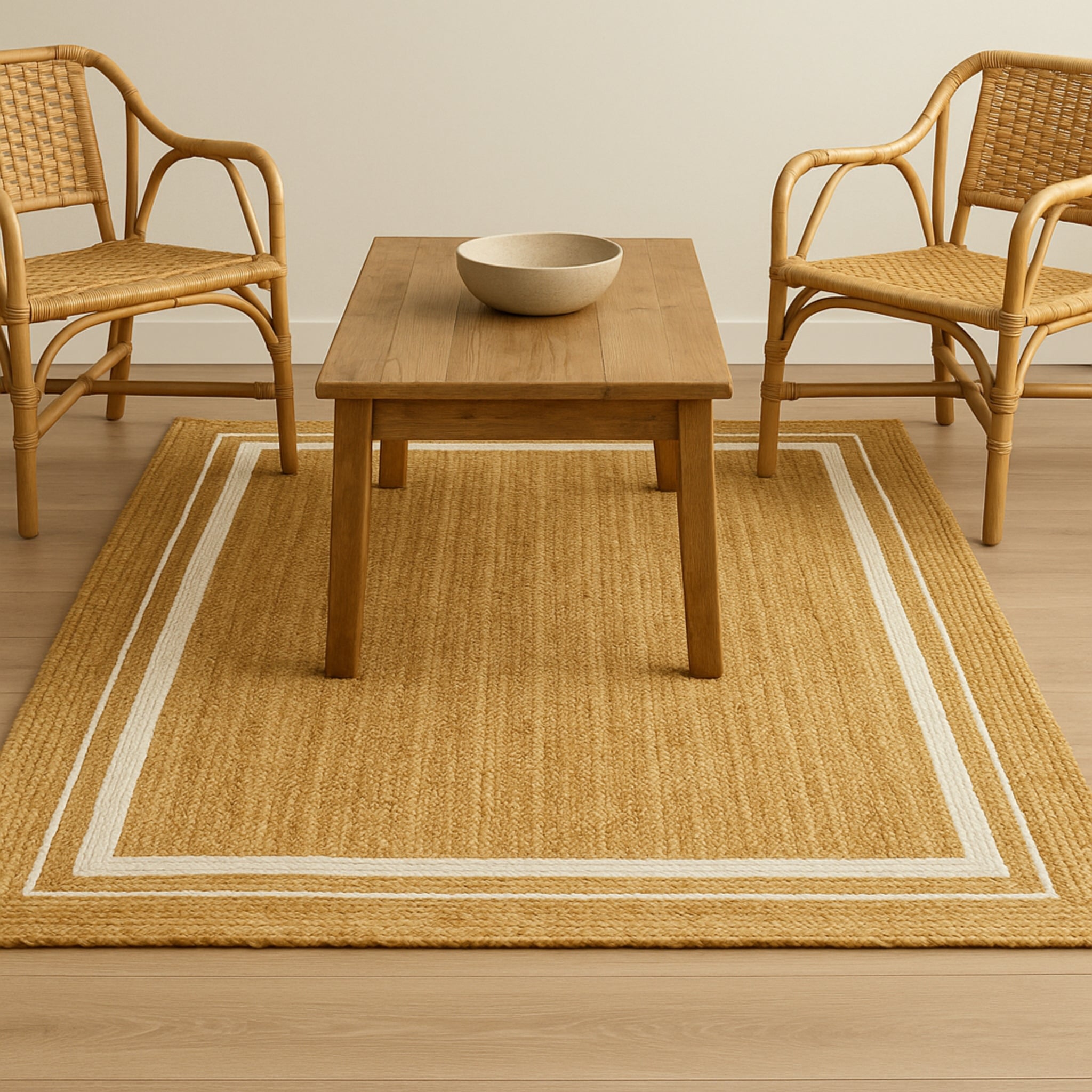 Natural Handwoven Jute Area Carpet | Eco-Friendly Floor Rug (6x4 ft)