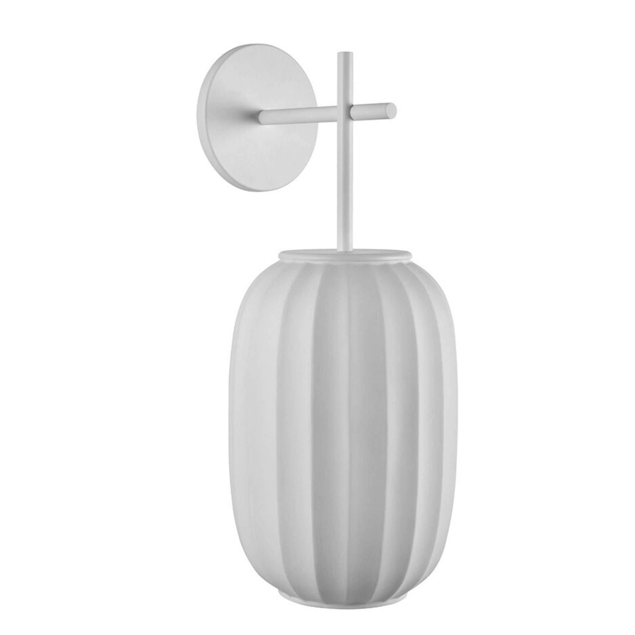 White Fabric Japanese Style Wall Lamp | Living Room, Bedroom, Hotel, Residential Space LP-66