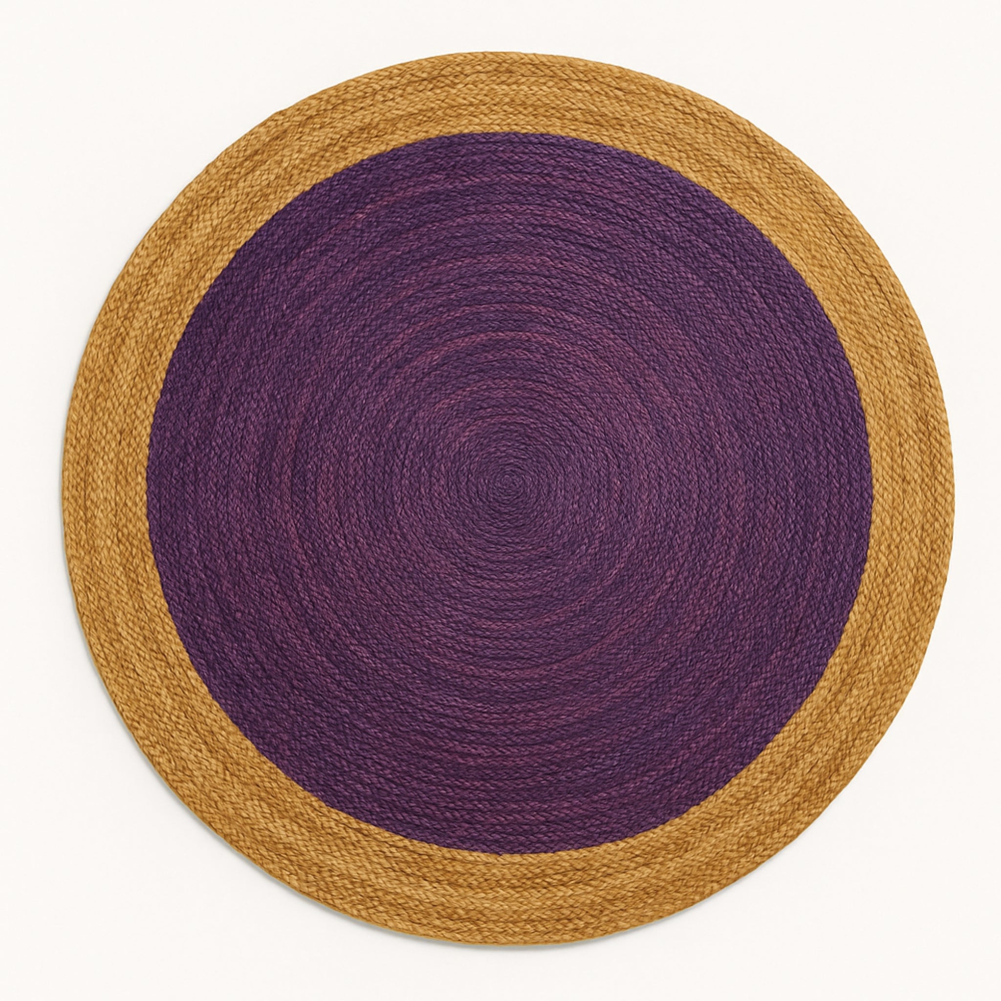 Natural Handwoven Jute Round Rug | Eco-Friendly Floor Carpet (4 ft Diameter)