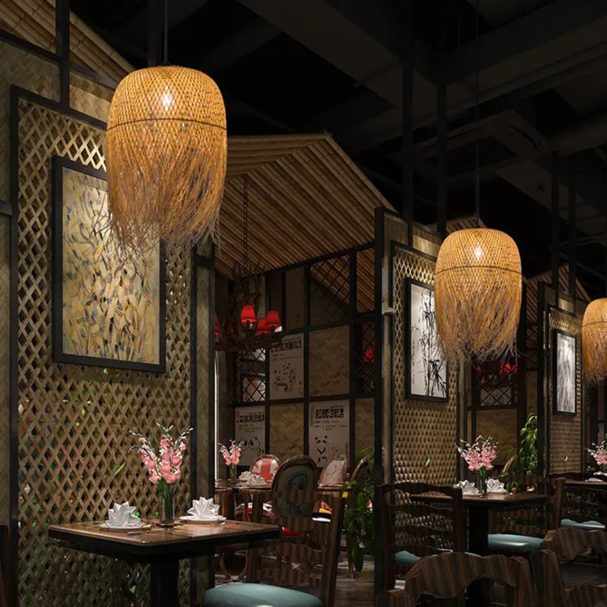 Bamboo Hanging Lamp | Pendant Lamp LP-64