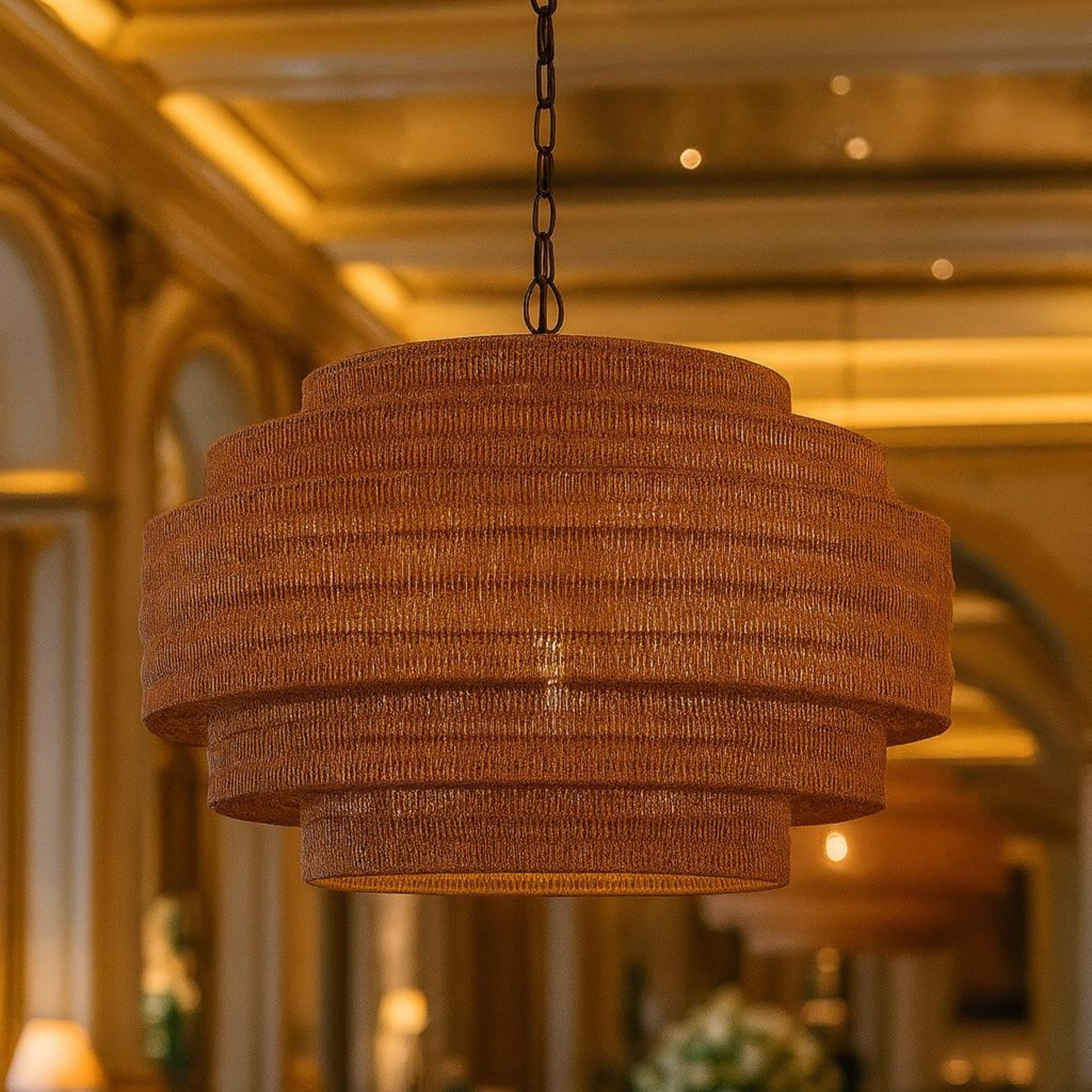 Cane Large Ceiling Lamp | Rattan Pendant Lamp LP-83
